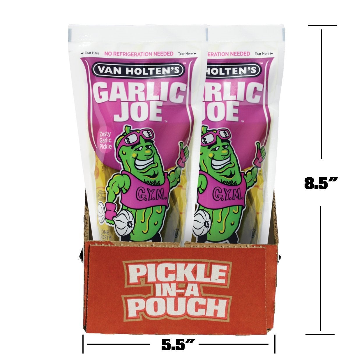 Van Holten's Garlic Joe Pickle Individually Packed In A Pouch 1 Each - 12 Per Case.