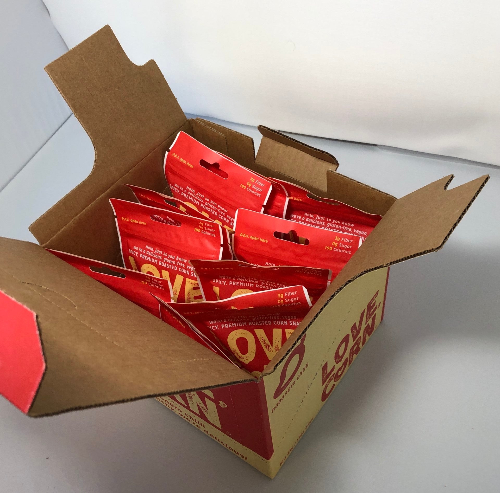 Love Corn Habanero Impulse Bag 1.6 Ounce Size - 10 Per Case.