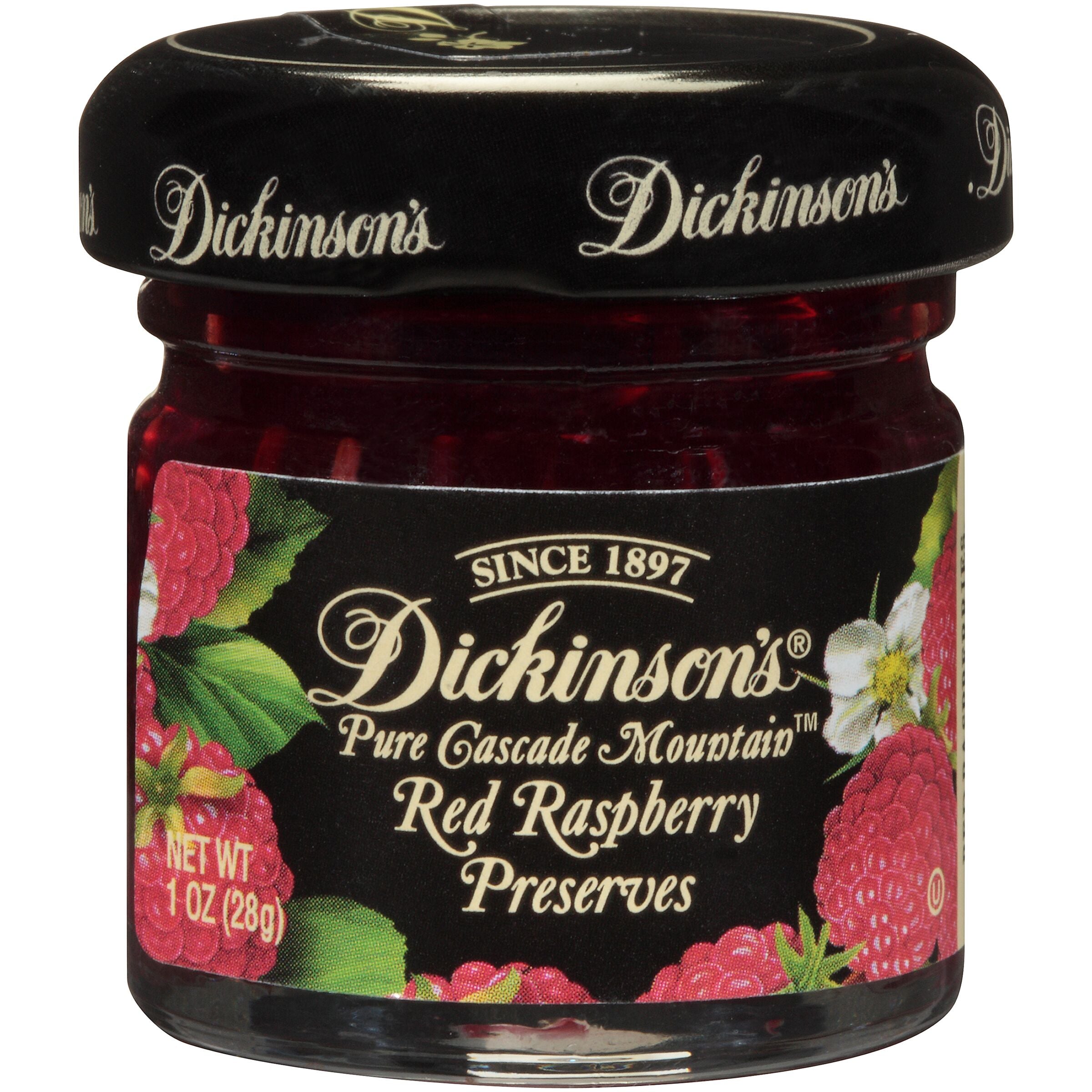 Dickinson Red Raspberry Preserves 1 Ounce Size - 4.501 Pound Per Case.