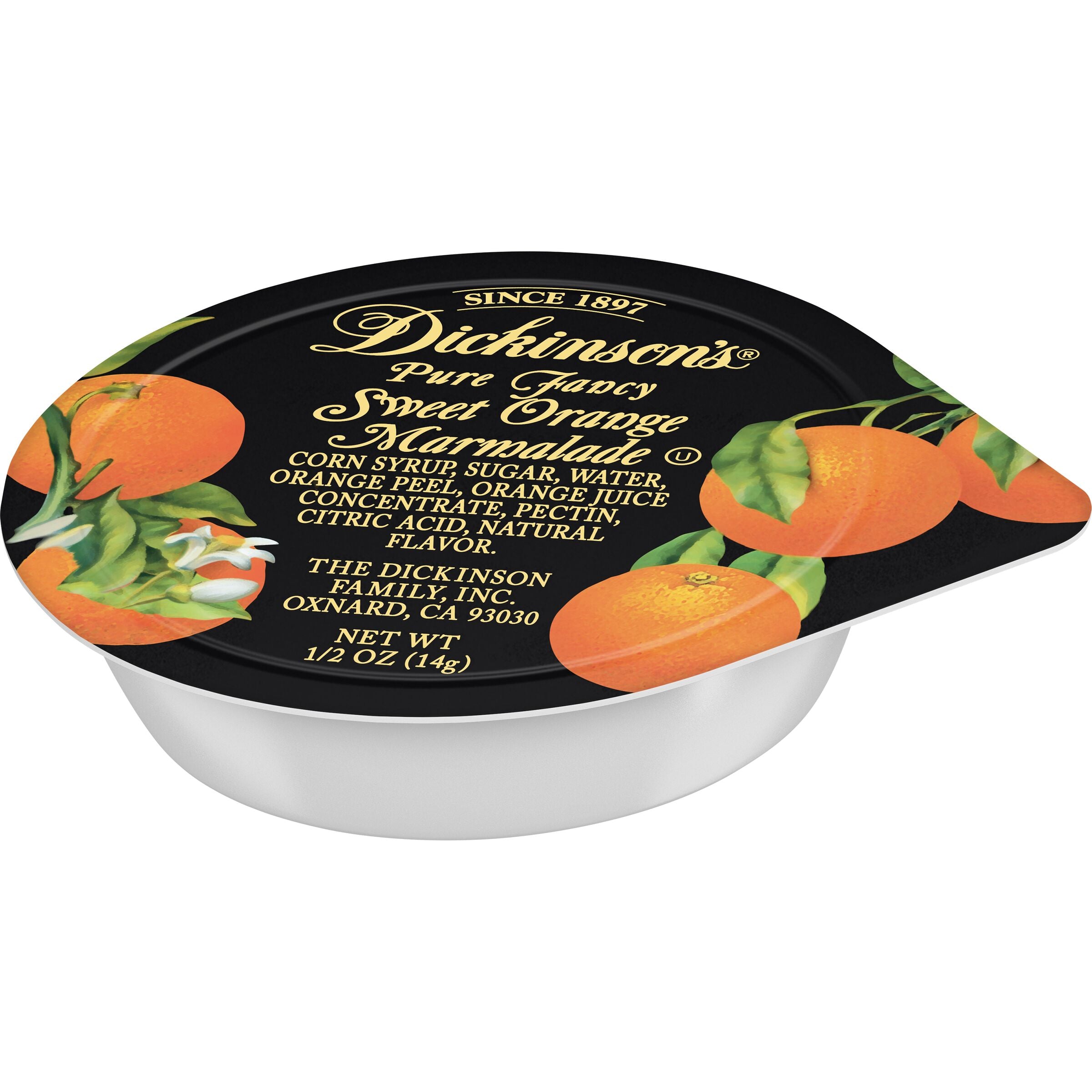 Dickinson Orange Marmalade Plasticportion Control 0.5 Ounce Size - 6.25 Pound Per Case.
