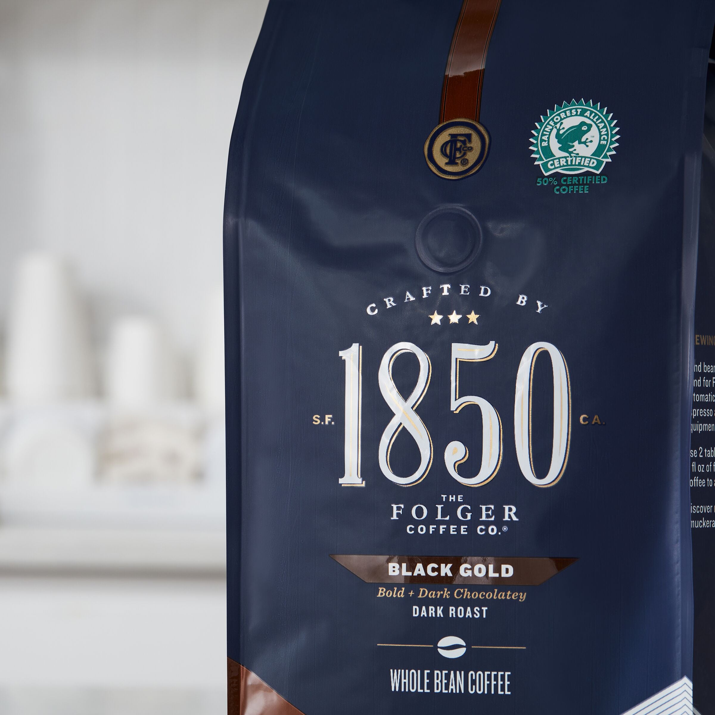 Folgers Whole Bean Black Gold 2 Pound Each - 4 Per Case.