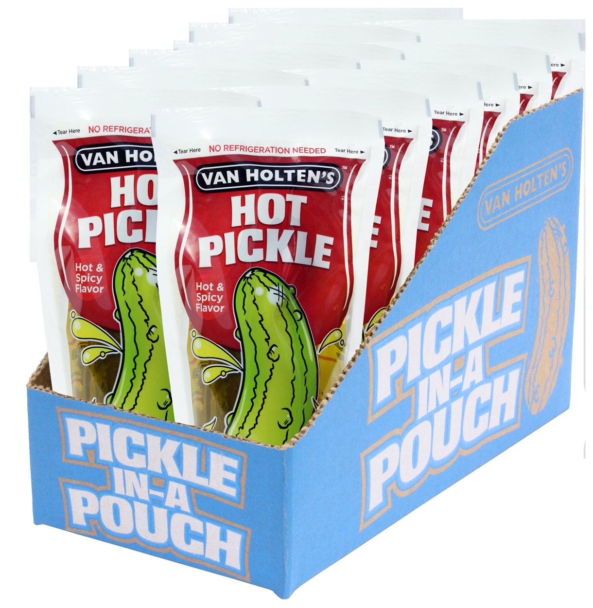 Van Holten's Large Hot Pickle Hot & Spicy Individually Packed In A Pouch 1 Each - 12 Per Case.