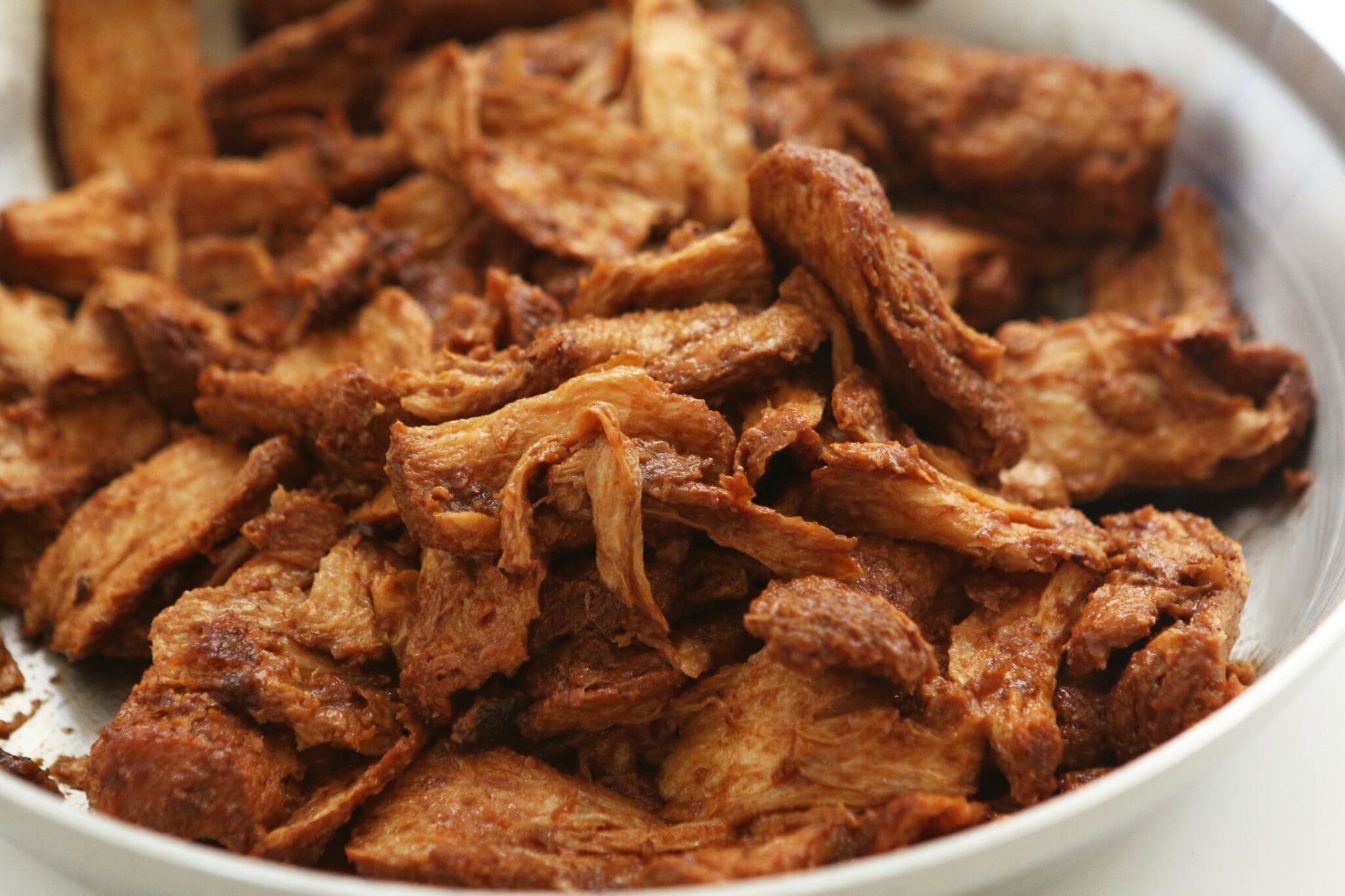 Uncut Plant Based Pulled Pork Cooked 2.5 Pound Each - 4 Per Case.