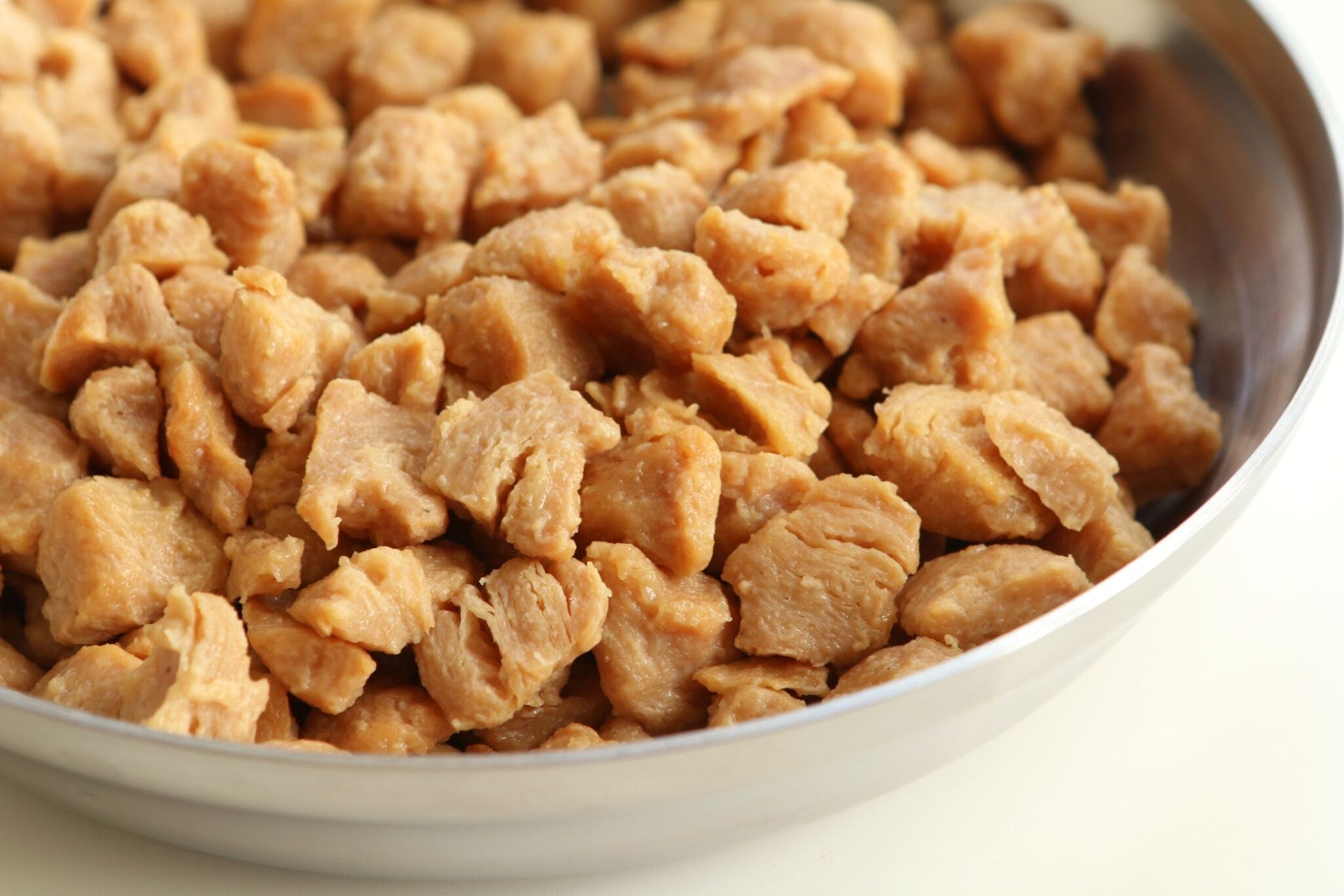 Uncut Plant Based Chicken Chunk Cooked 2.5 Pound Each - 4 Per Case.