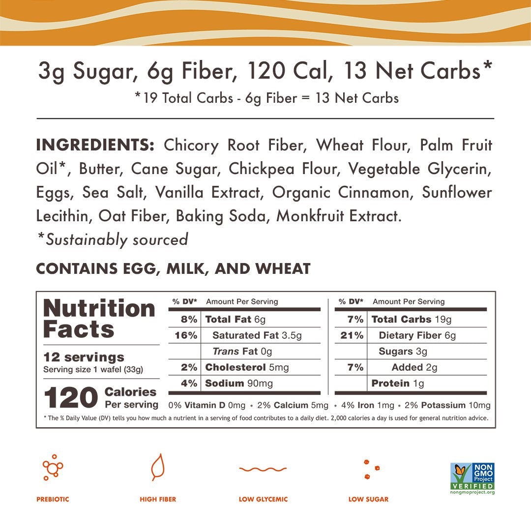 Rip Van Wafels Low Sugar Dutch Caramel & Vanilla Singles 1.16 Ounce Size - 48 Per Case.