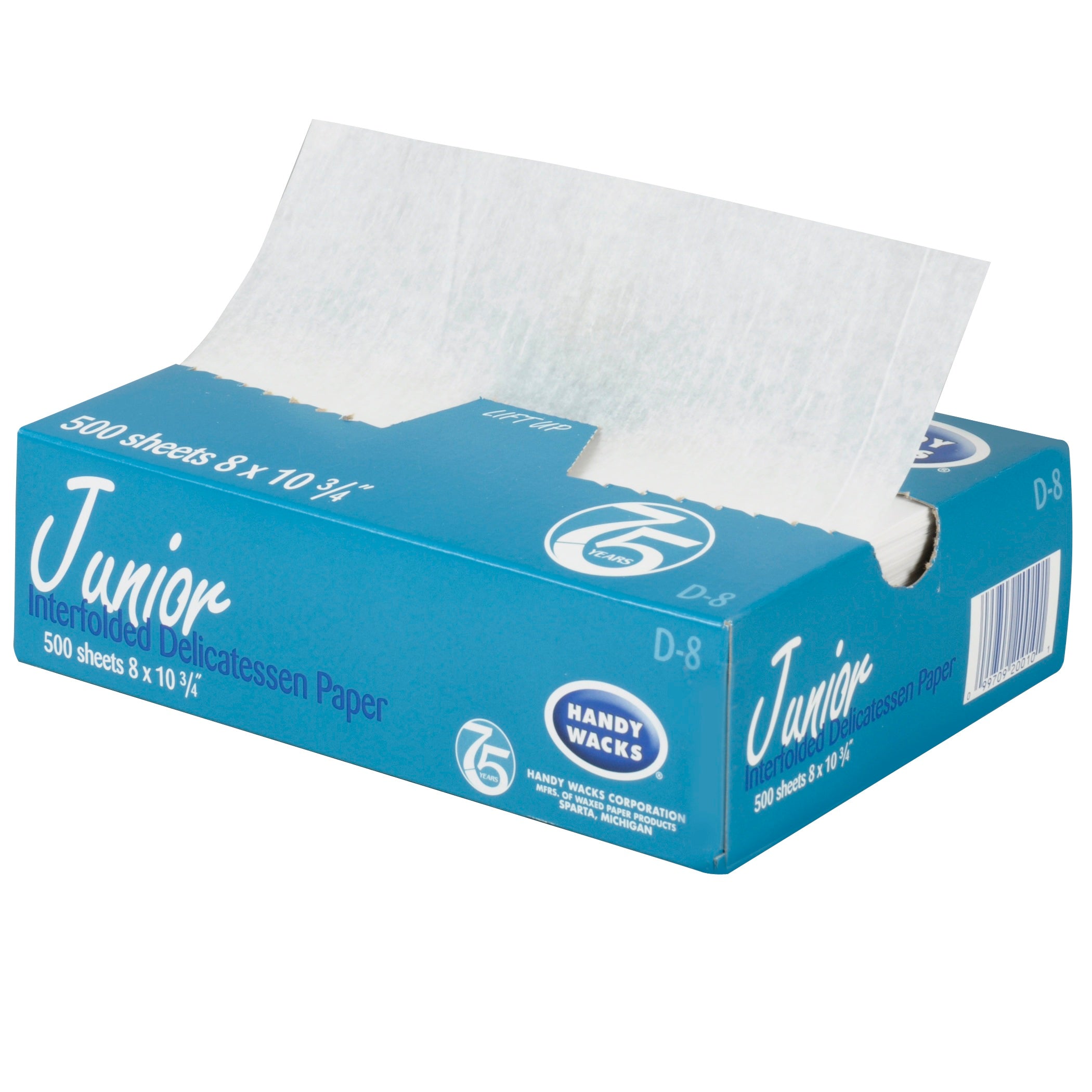 Handy Wacks 8 Inch X 10 Inch Interfolded Deli Premium Grade Paper 12 - 500 Cnt