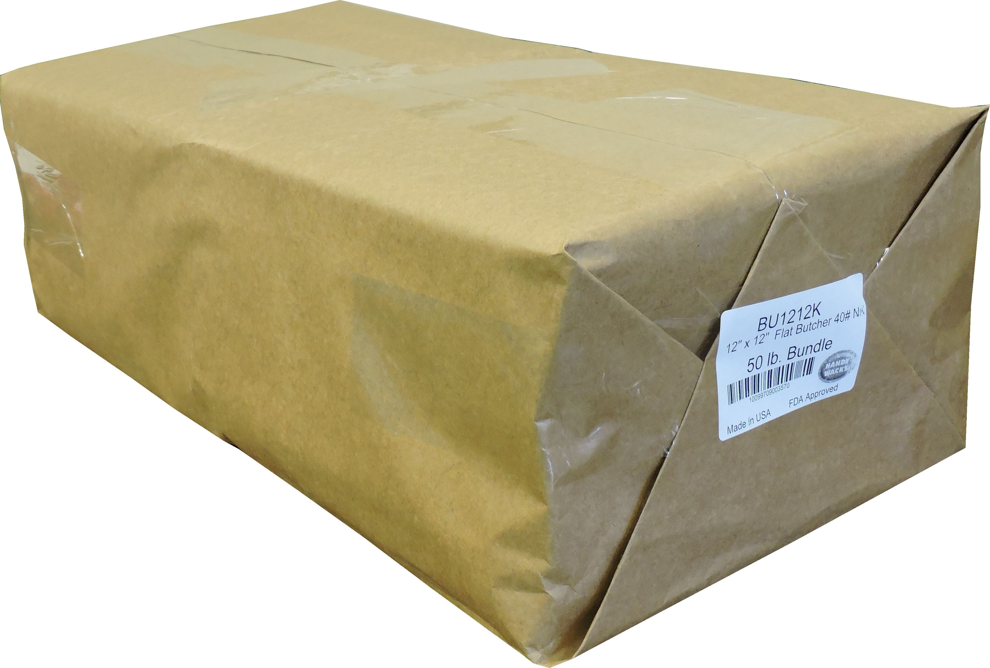 Handy Wacks Kraft Butcher Paper 2"x2"x5" Flat 3750 Count Packs - 1 Per Case.