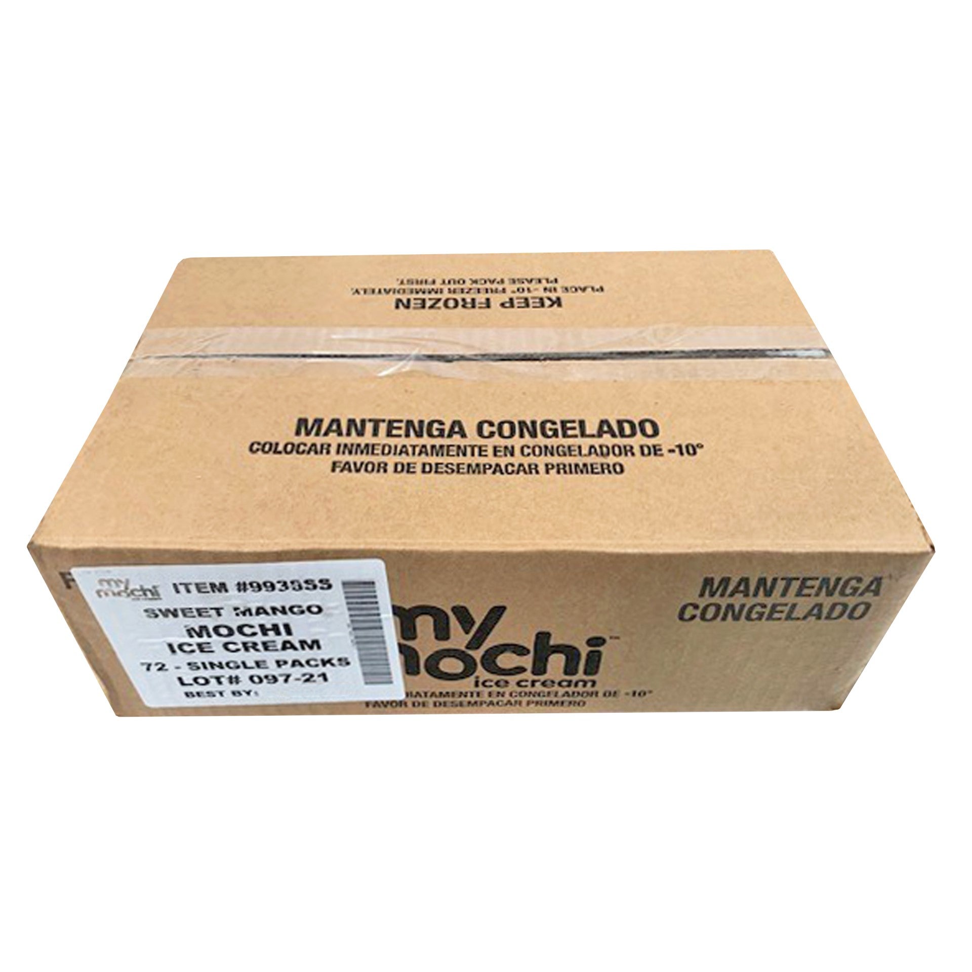 Mymochi Mochi Ice Cream Sweet Mango 1.5 Ounce Size - 72 Per Case.