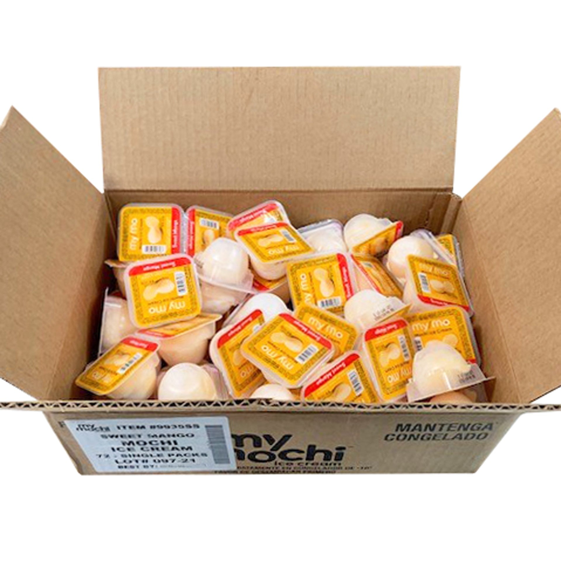 Mymochi Mochi Ice Cream Sweet Mango 1.5 Ounce Size - 72 Per Case.