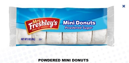 Msfs Chp Sugar Mini Donuts 3 Ounce Size - 72 Per Case.