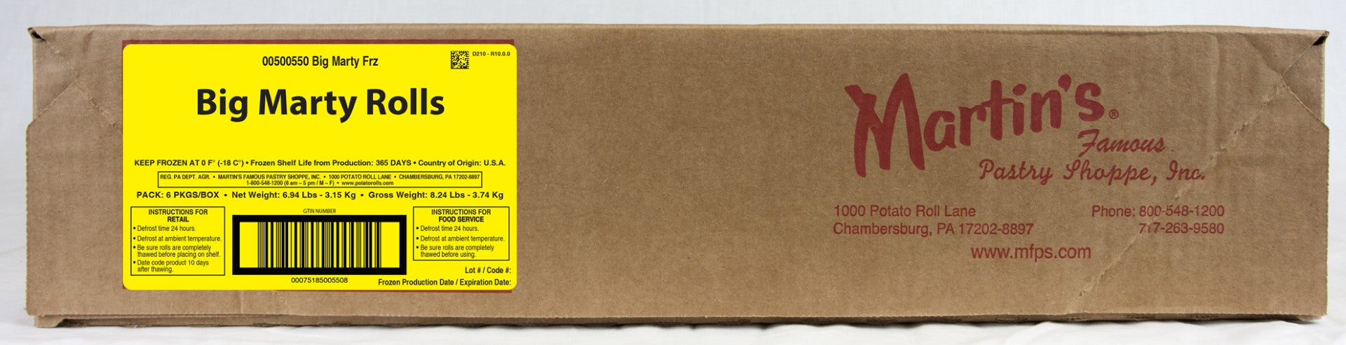 Martins Big Sesame Roll 8 Each - 6 Per Case.