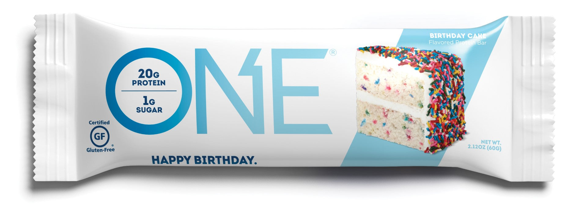 One Brand Birthday Cake Bar 2.12 Ounce Size - 72 Per Case.