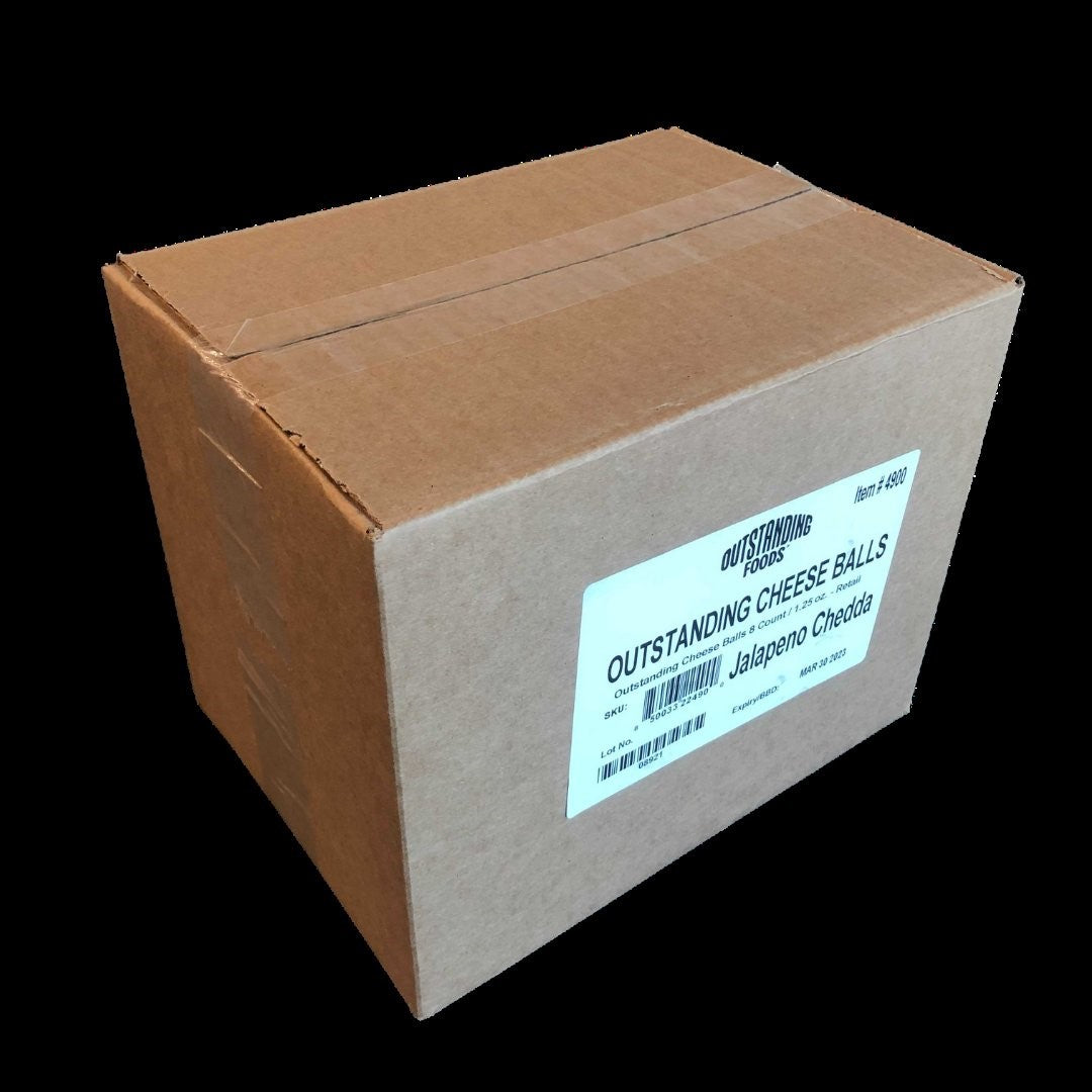 Outstanding Cheese Balls Jalapeno 1.25 Ounce Size - 8 Per Case.