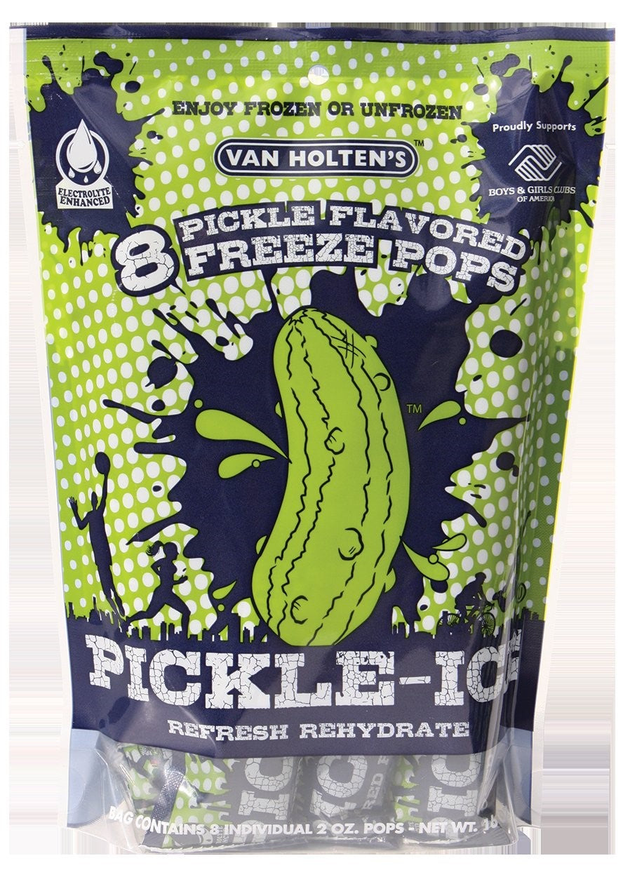 Van Holten's Pickle-Ice Pickle Flavored Freeze Pop 16 Fluid Ounce - 6 Per Case.