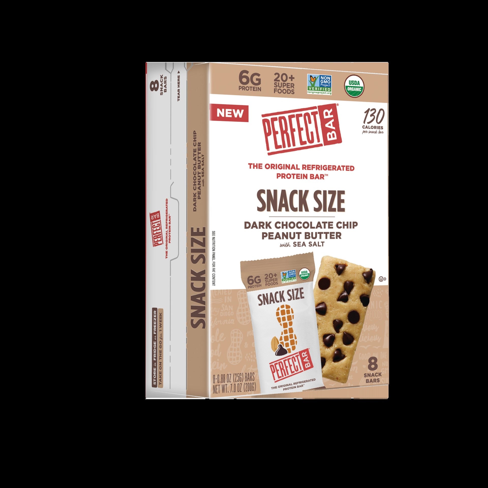 Perfect Bar Dark Chocolate Chip Peanut Butter 7 Ounce Size - 6 Per Case.