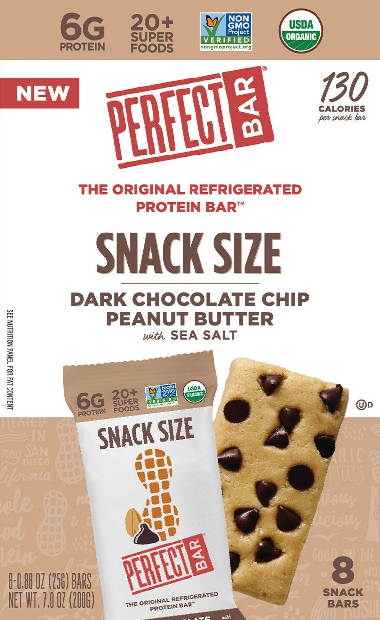 Perfect Bar Dark Chocolate Chip Peanut Butter 7 Ounce Size - 6 Per Case.