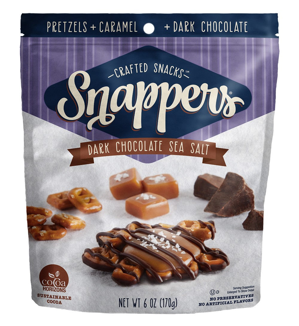Snappers Snappers Dark Chocolate Sea Salt 6 Ounce Size - 10 Per Case.