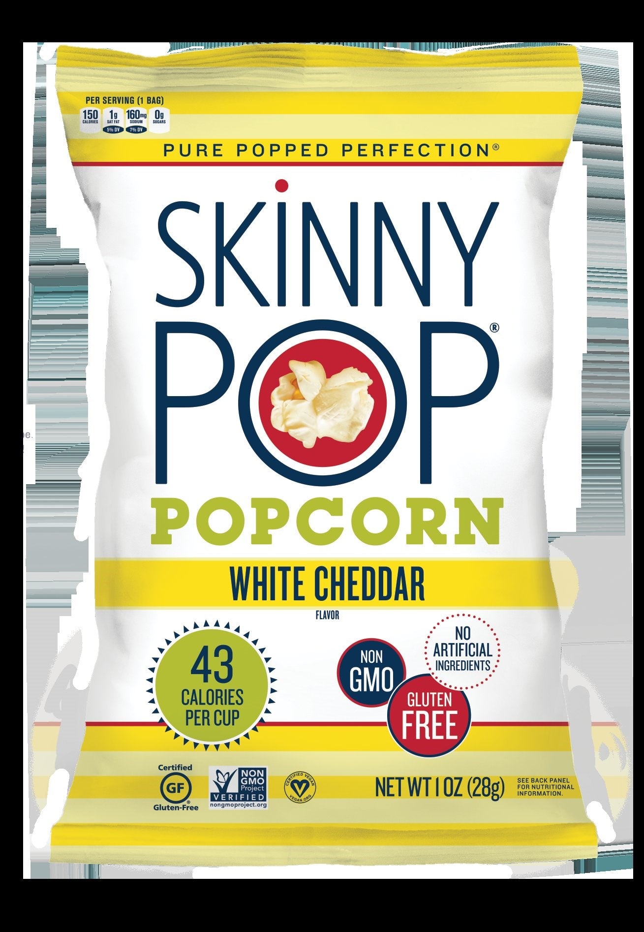 Skinnypop White Cheddar 1 Ounce Size - 12 Per Case.