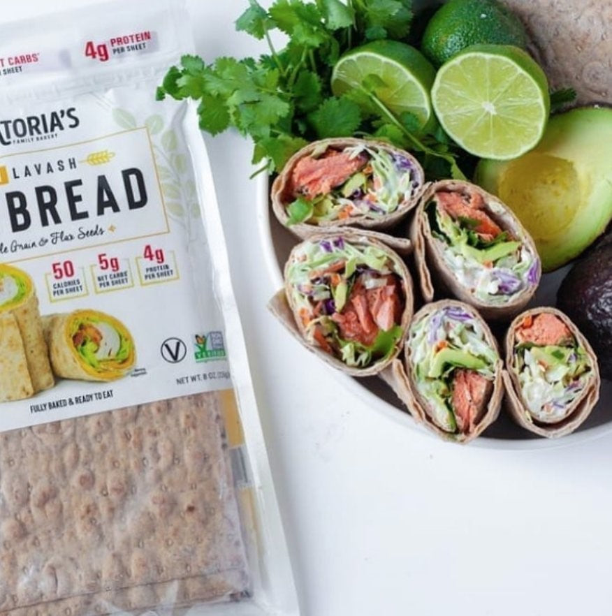 Atoria's Family Mini Whole Grain & Flax Lavash 8 Ounce Size - 8 Per Case.