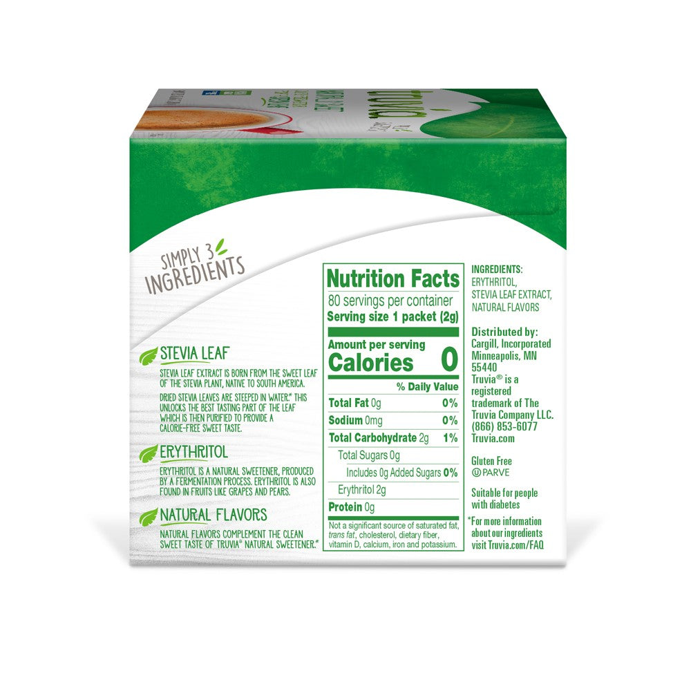 Truvia Original Calorie Free Sweetener From The Stevia Leaf Packets Carton) 5.64 Ounce Size - 12 Per Case.
