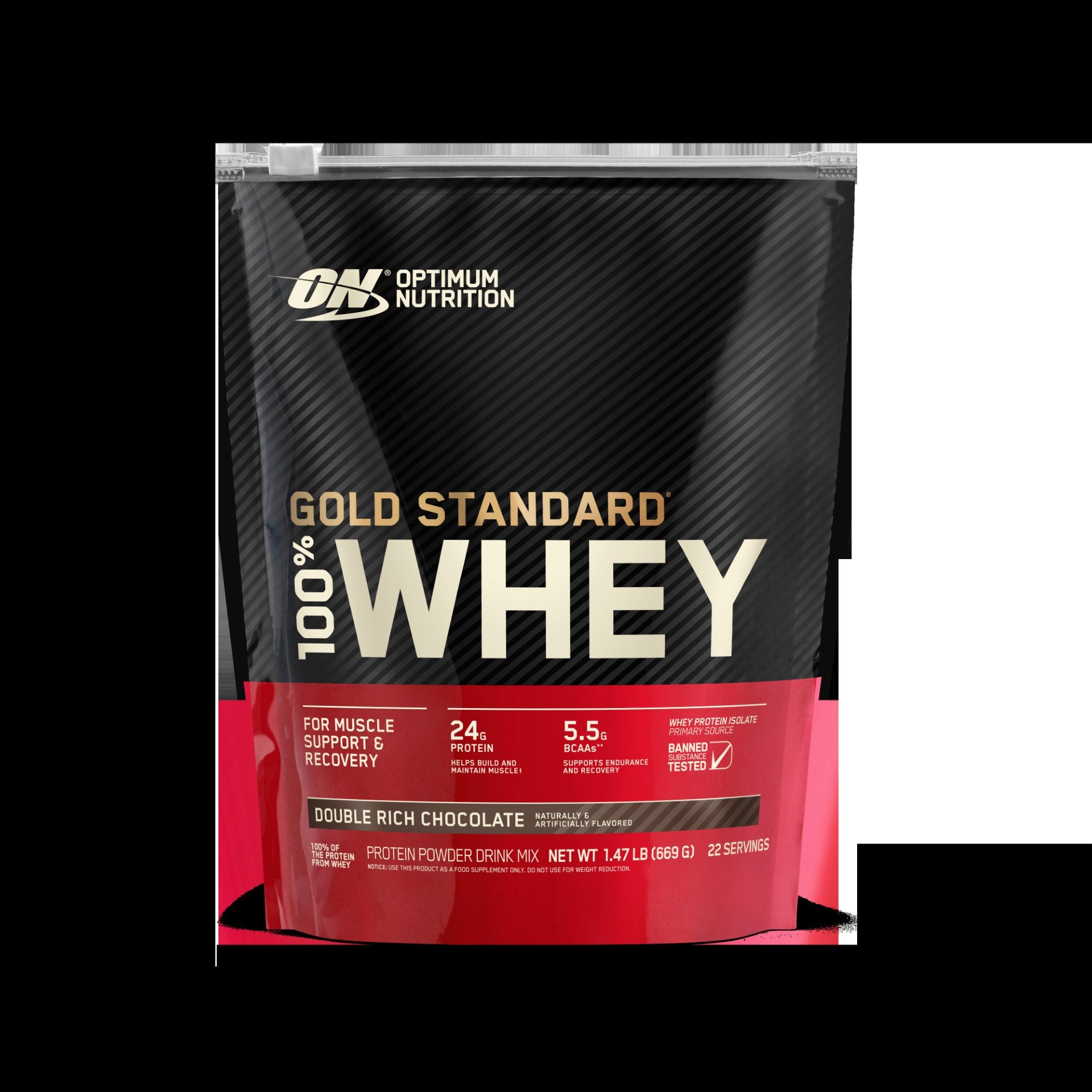 Optimum Nurition Whey Double Rich Chocolate Ea 1 Each - 6 Per Case.