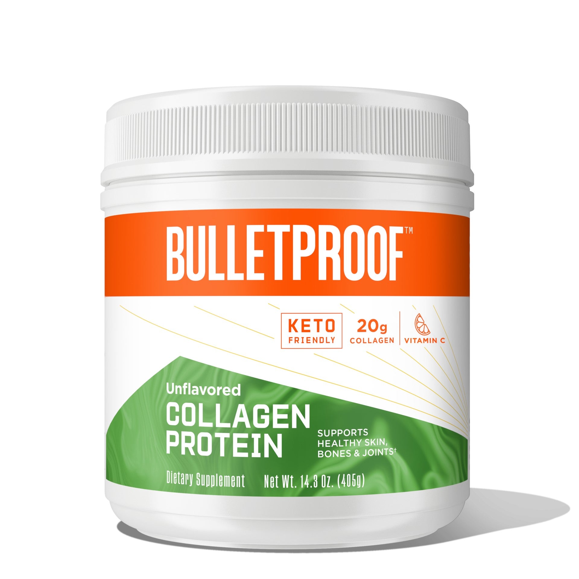 Bulletproof Unflavored Collagen Plus Violet Colored 14.3 Ounce Size - 3 Per Case.