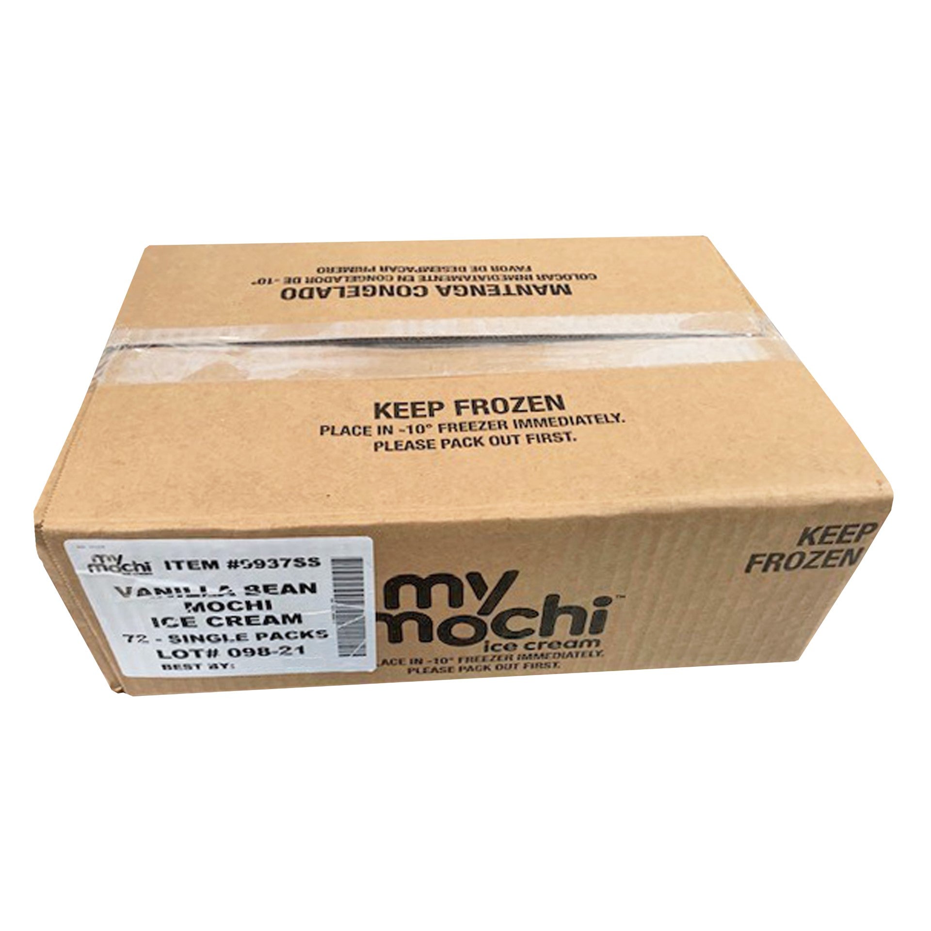 Mymochi Vanilla Bean Mochi Ice Cream 1.5 Ounce Size - 72 Per Case.