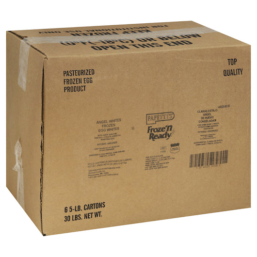 Papetti's® Frozen Liquid Egg Whites With Triethyl Citrate And Guar Gum Cartons 5 Pound Each - 6 Per Case.