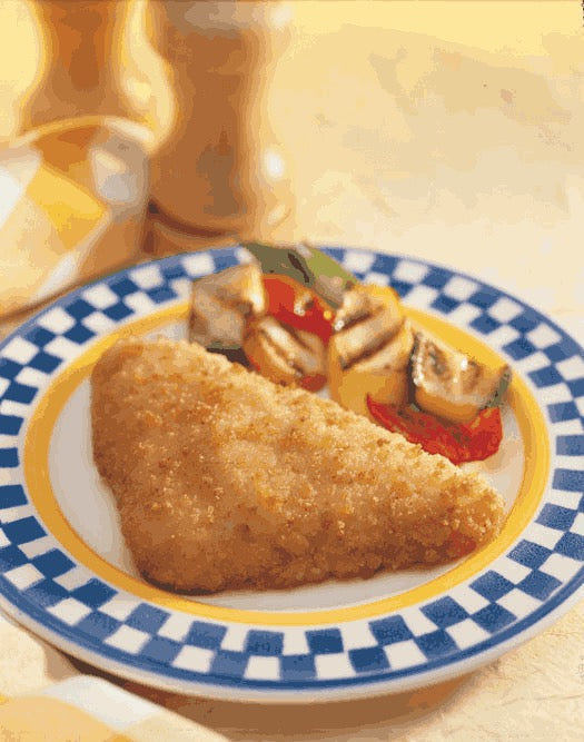 Pier Butter Crumb Lemon Pepper Alaska Pollock Portions 10 Pound Each - 1 Per Case.