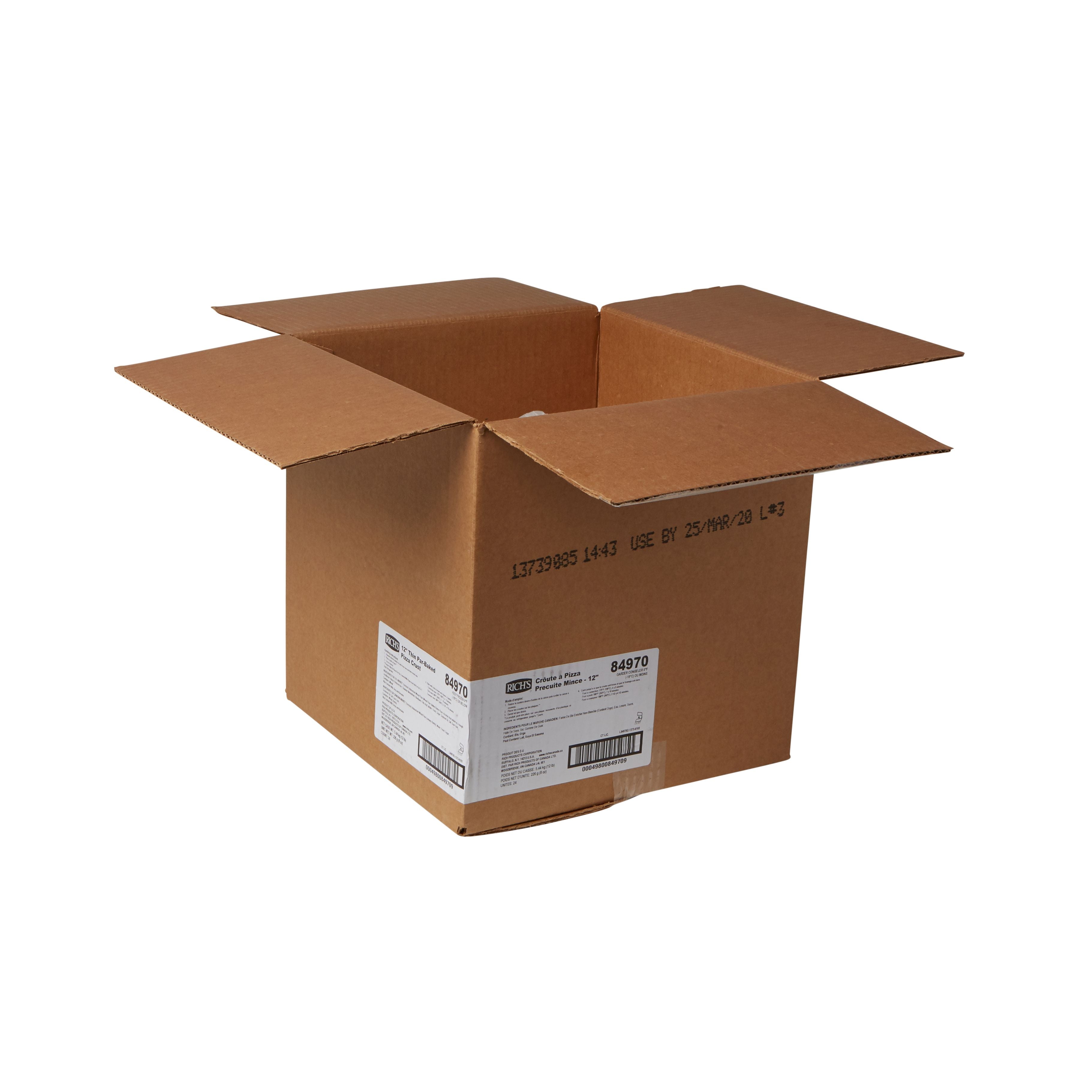 Pizza Crust Par Baked Thin 2" 8 Ounce Size - 24 Per Case.
