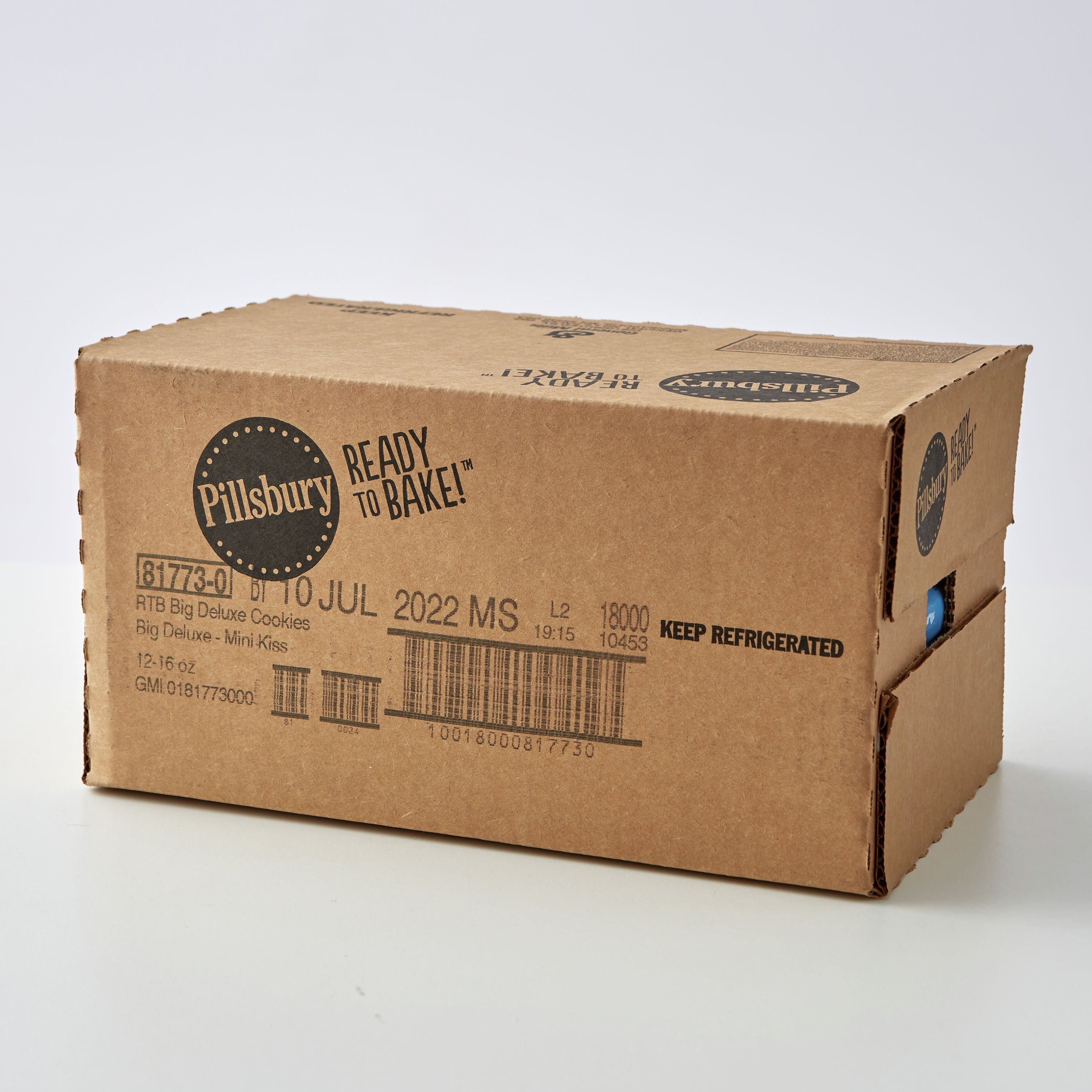 Pillsbury Ready To Bake Chocolate Chip Cookie Dough 16 Ounce Size - 12 Per Case.