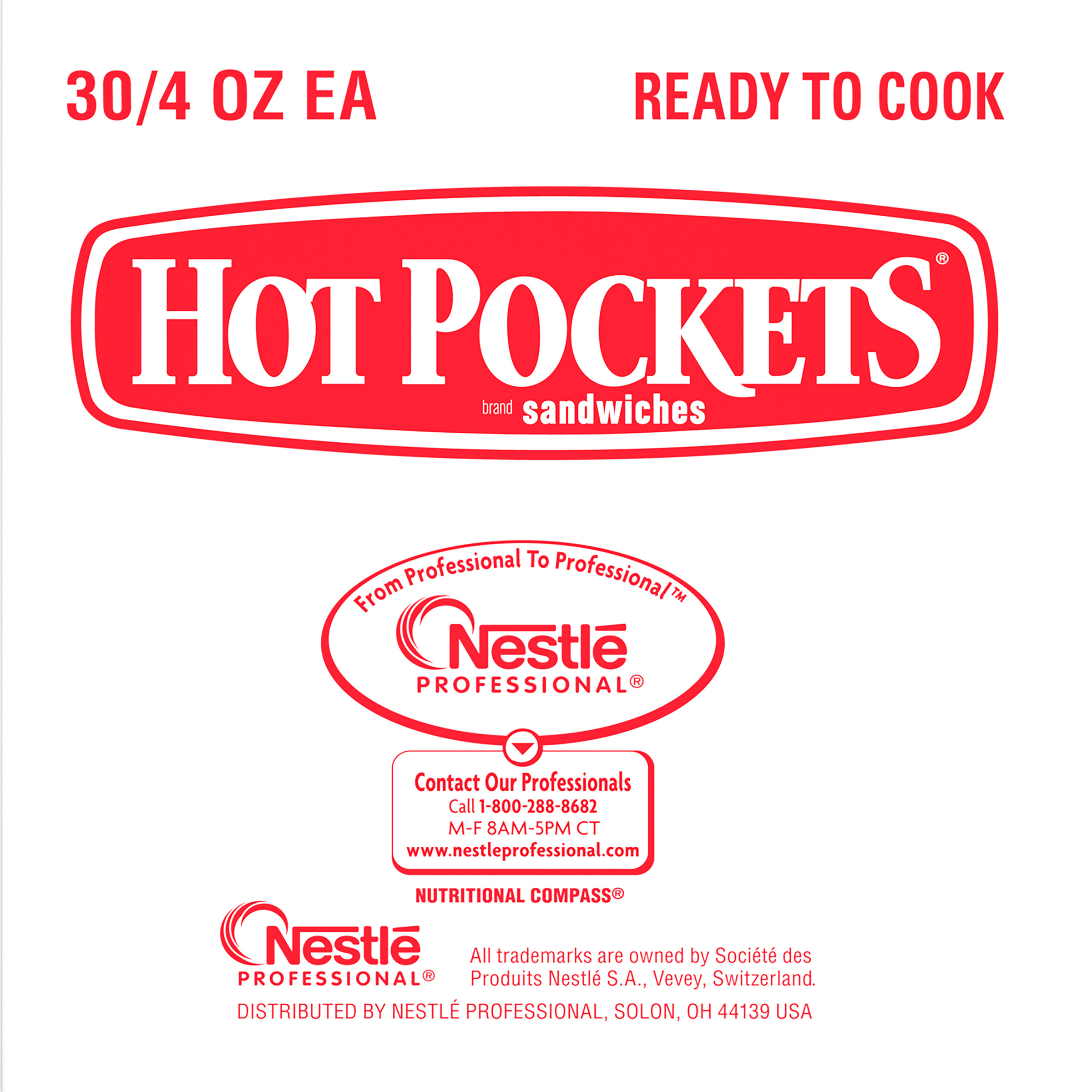 Hot Pockets Pepperoni Pizza 4 Ounce Size - 30 Per Case.
