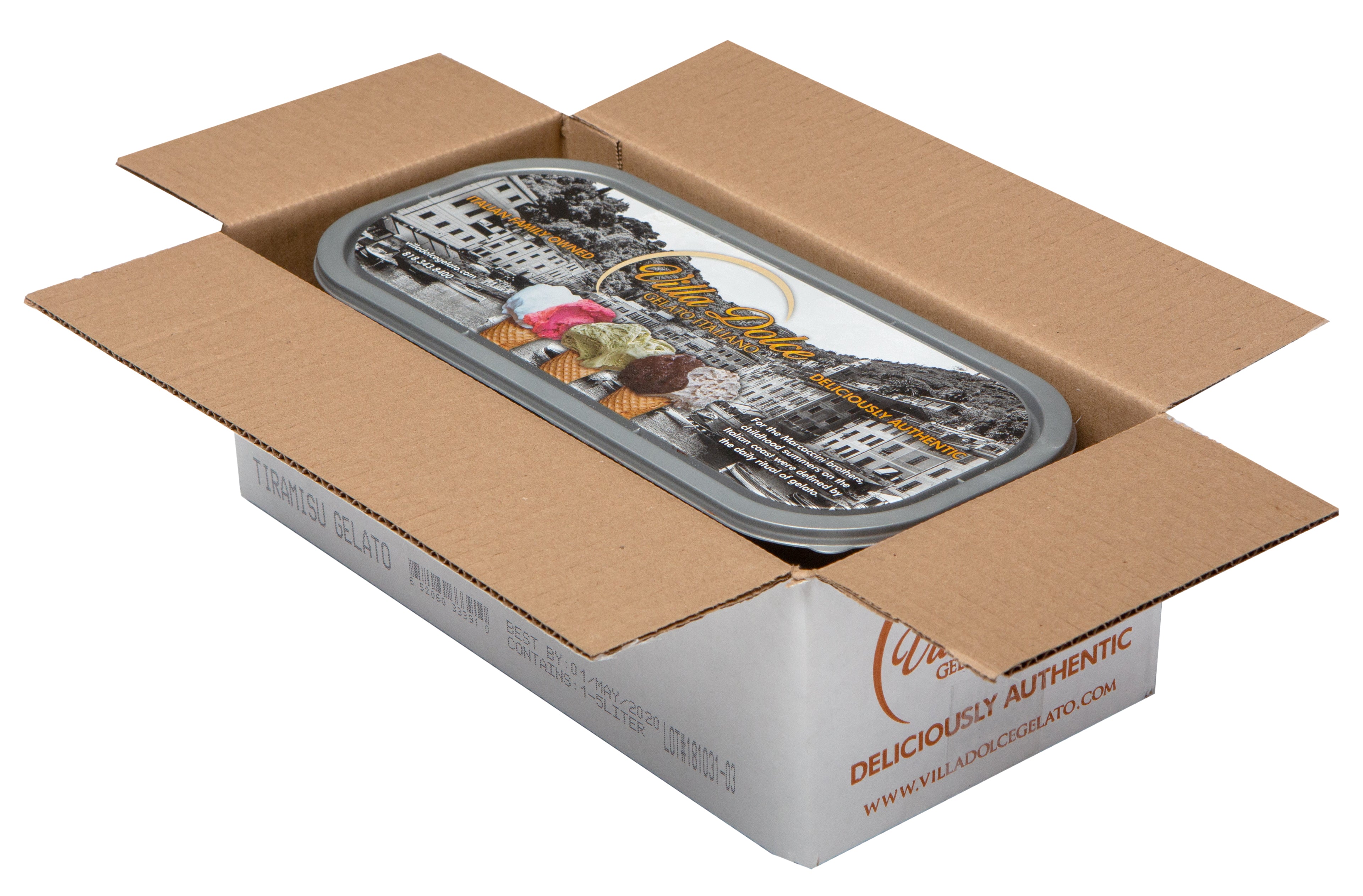 Villa Dolce Tiramisu Gelato 5 Liter - 1 Per Case.