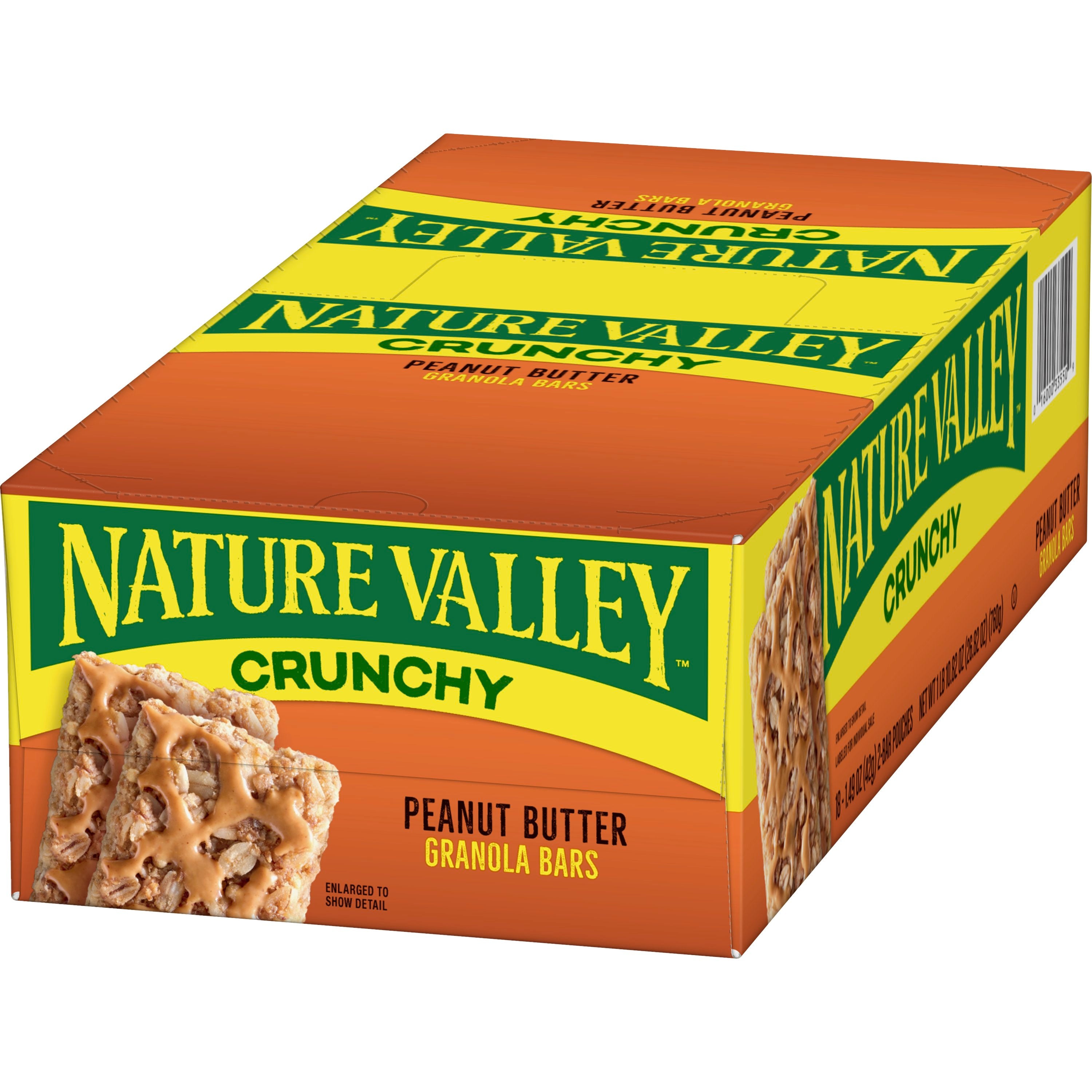 Nature Valley™ Crunchy Granola Bars Peanutbutter (Double Bar) 26.82 Ounce Size - 6 Per Case.