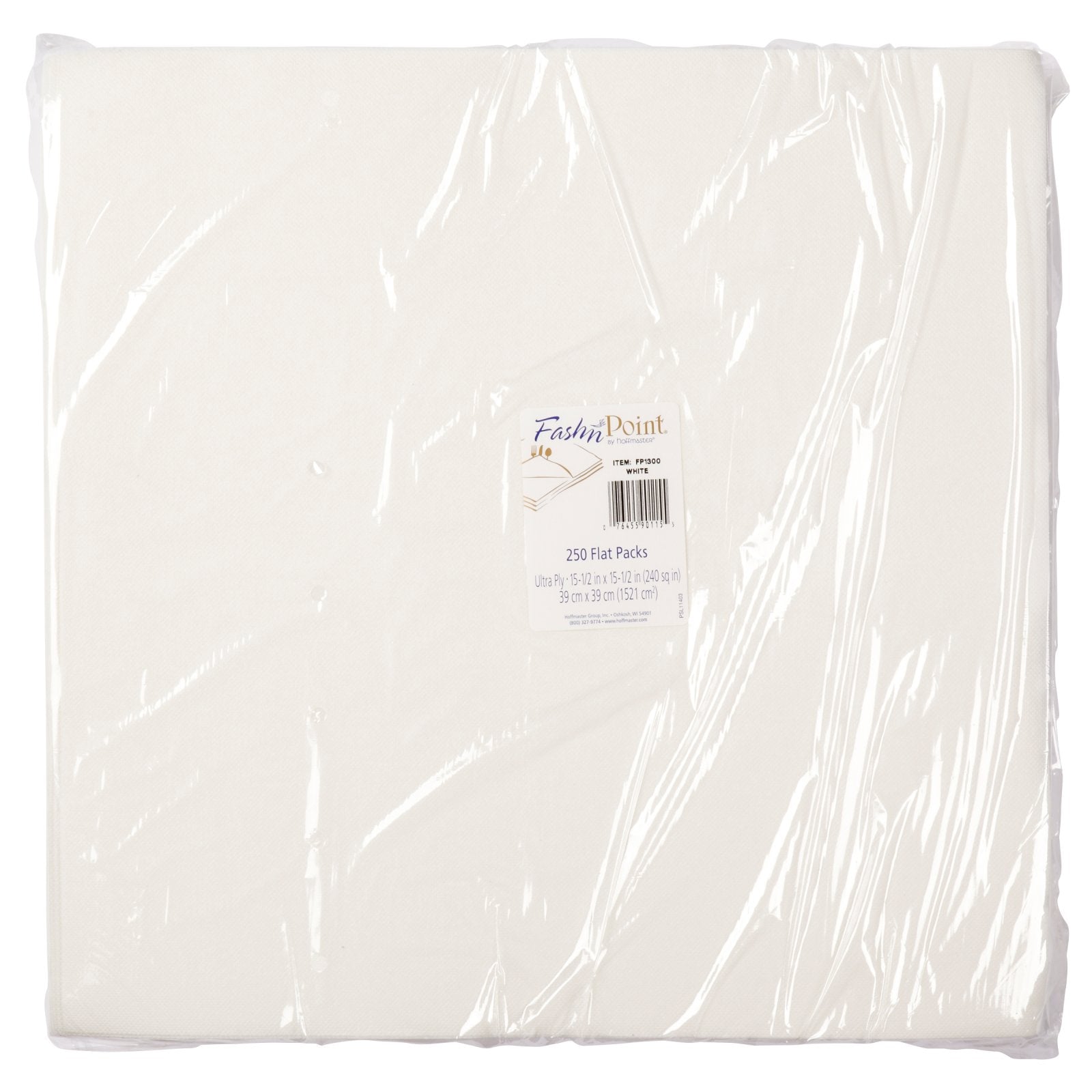 Napkin Flat White Fashnpoint® Ultra Ply Color In Depth 250 Each - 3 Per Case.
