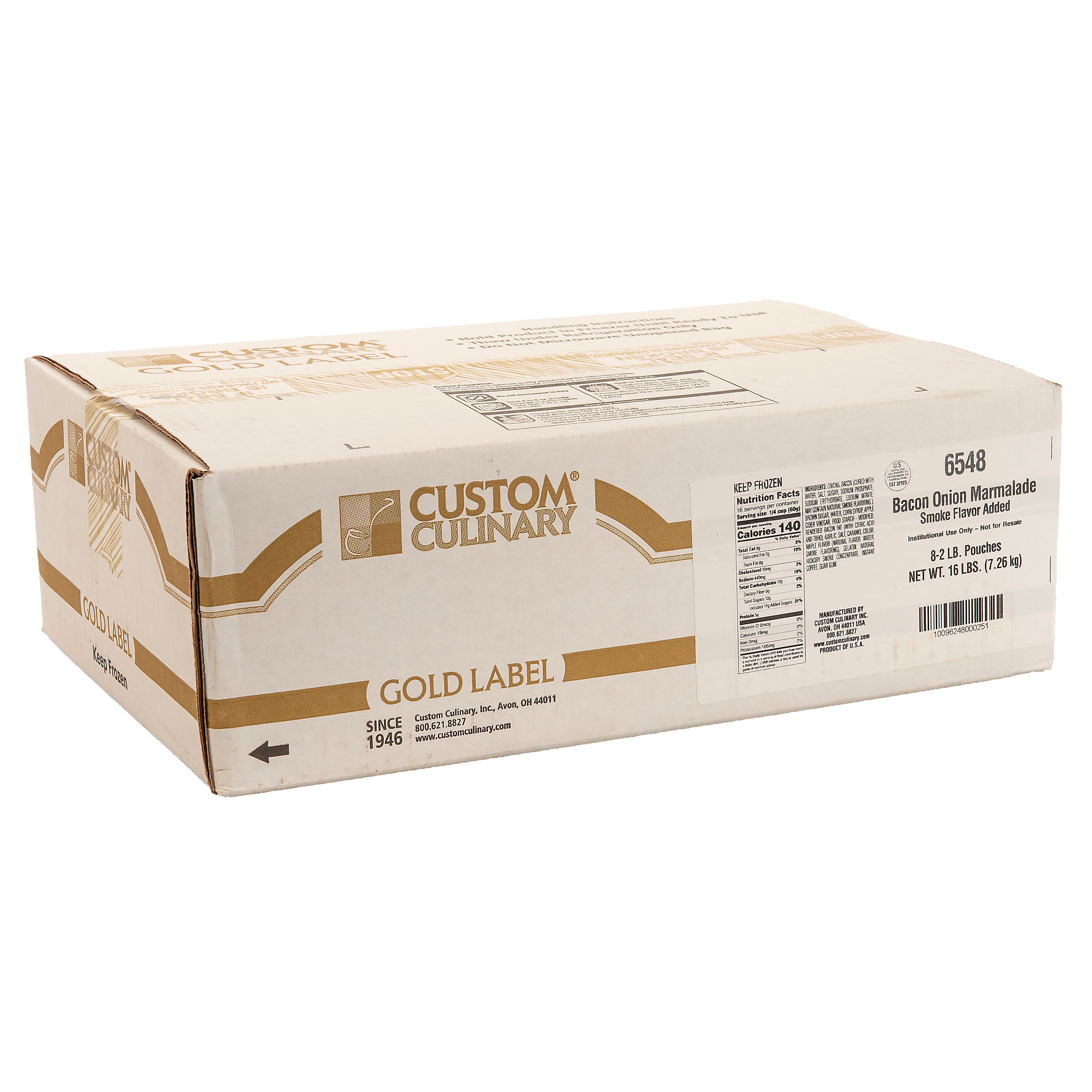 Gold Label Smoke Flavored Bacon Onion Marmalade 2 Pound Each - 8 Per Case.