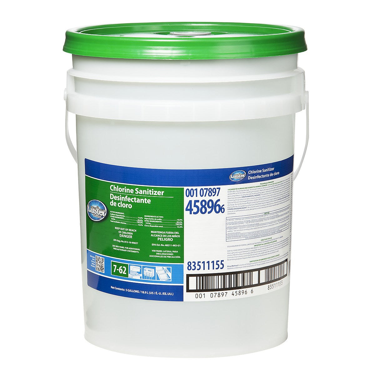 Luster Professional Chlorine Sanitizer Concentrate Open Loop 7-62 1/5 Gal