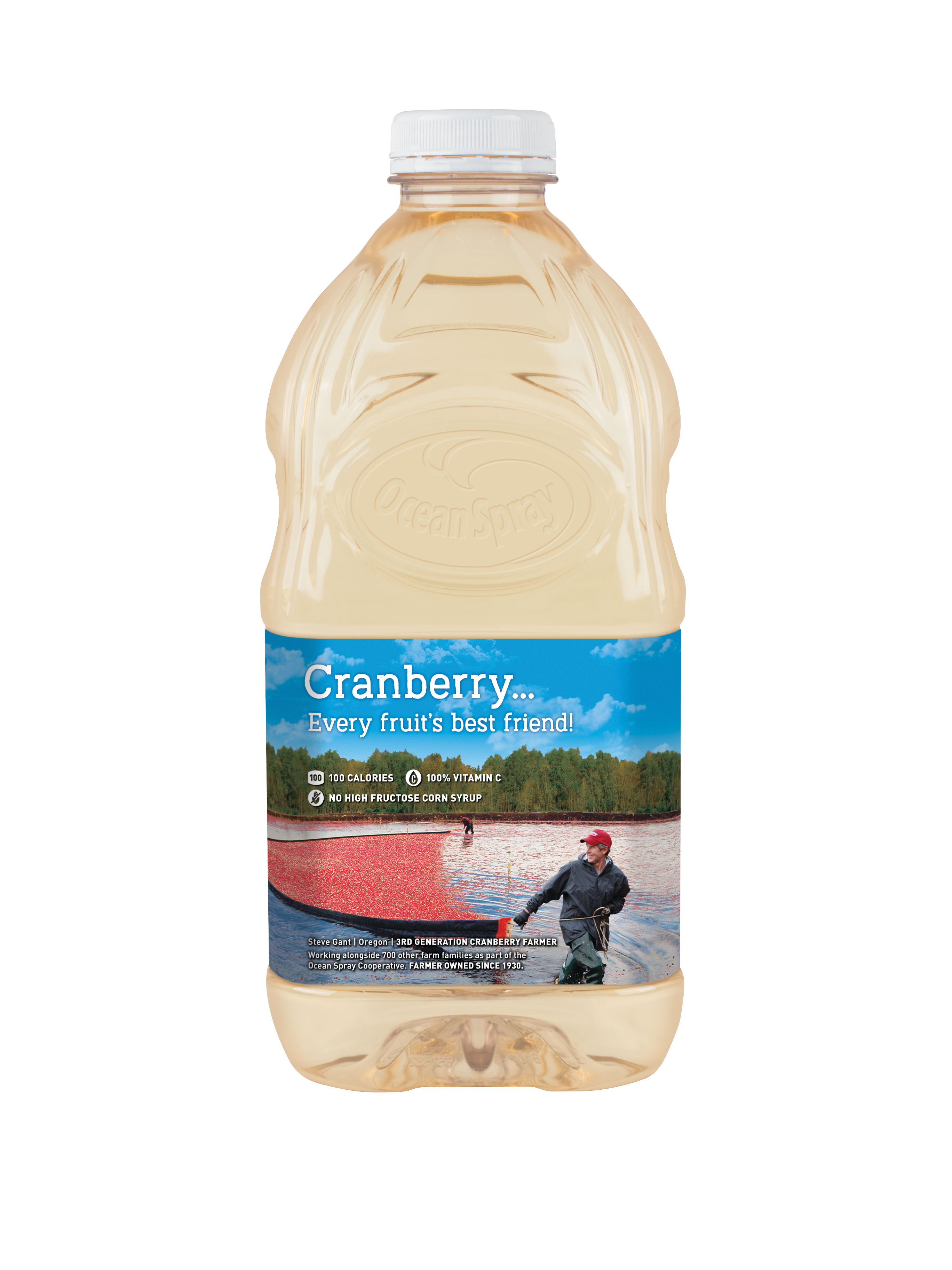 Ocean Spray White Cranberry Cocktail Juice 64 Fluid Ounce - 8 Per Case.