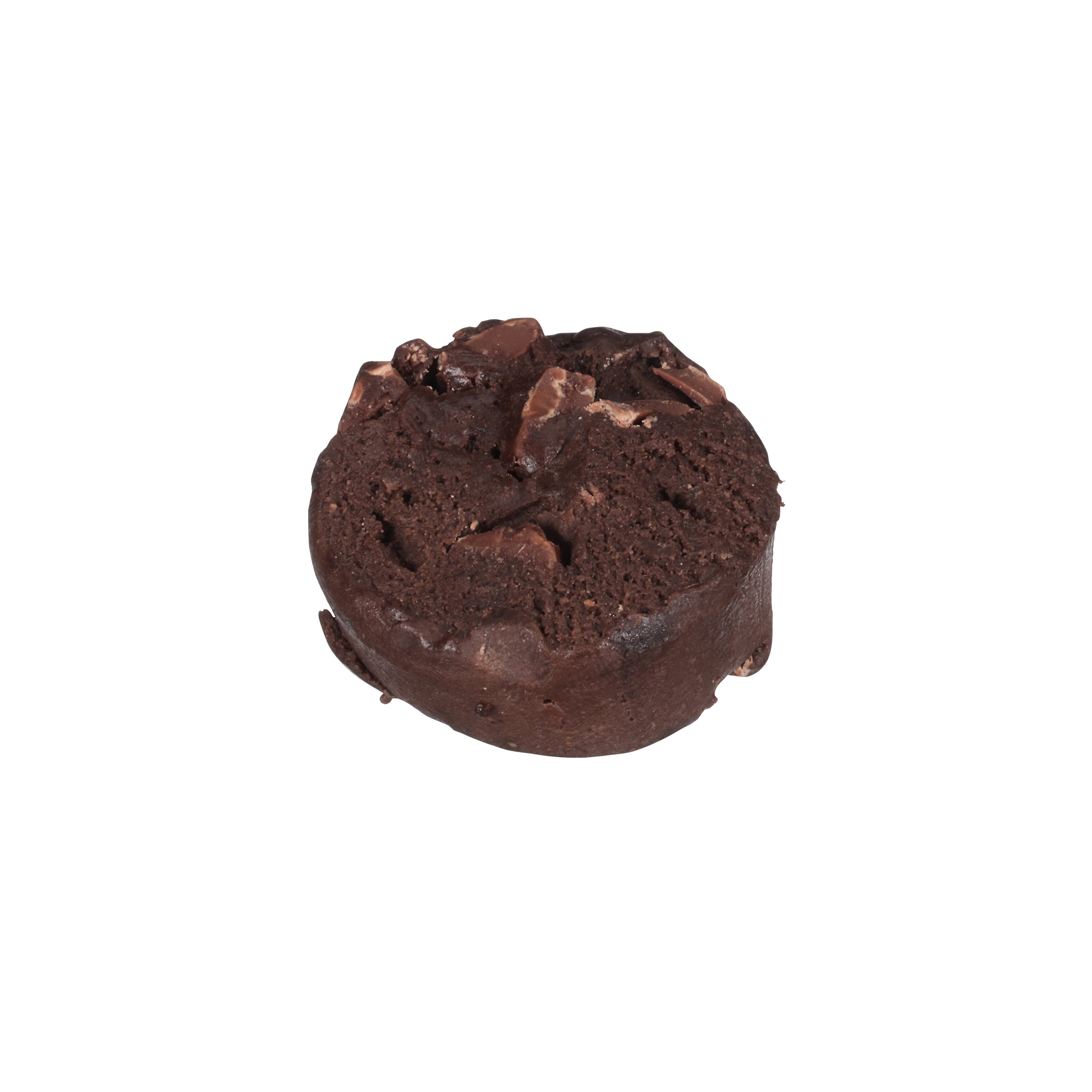 Naturally And Artificially Flavored Double Chocolate Brownie Frozen Cookie Dough 1.33 Ounce Size - 240 Per Case.