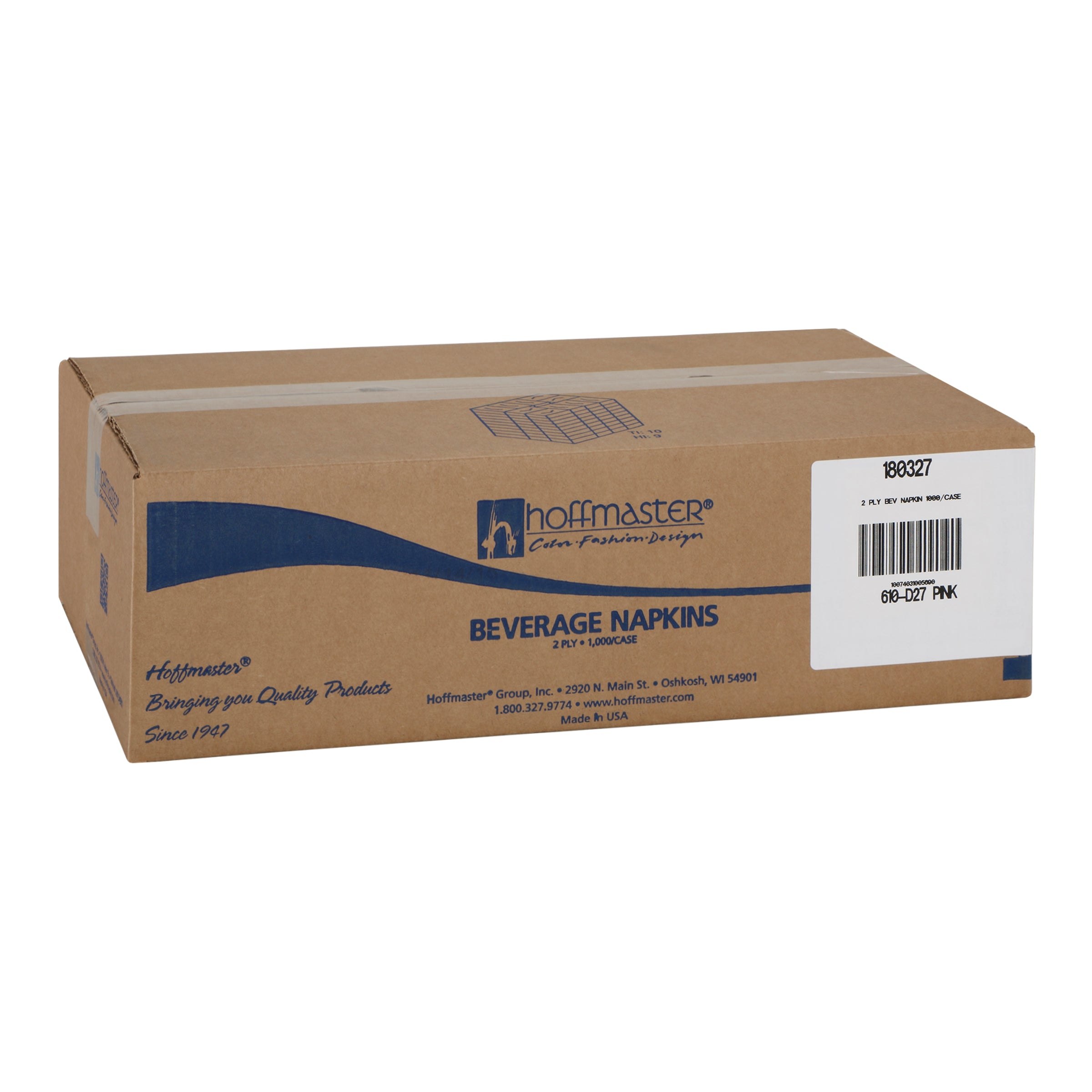 Napkin Beverage Pink Ply Fold 250 Each - 4 Per Case.