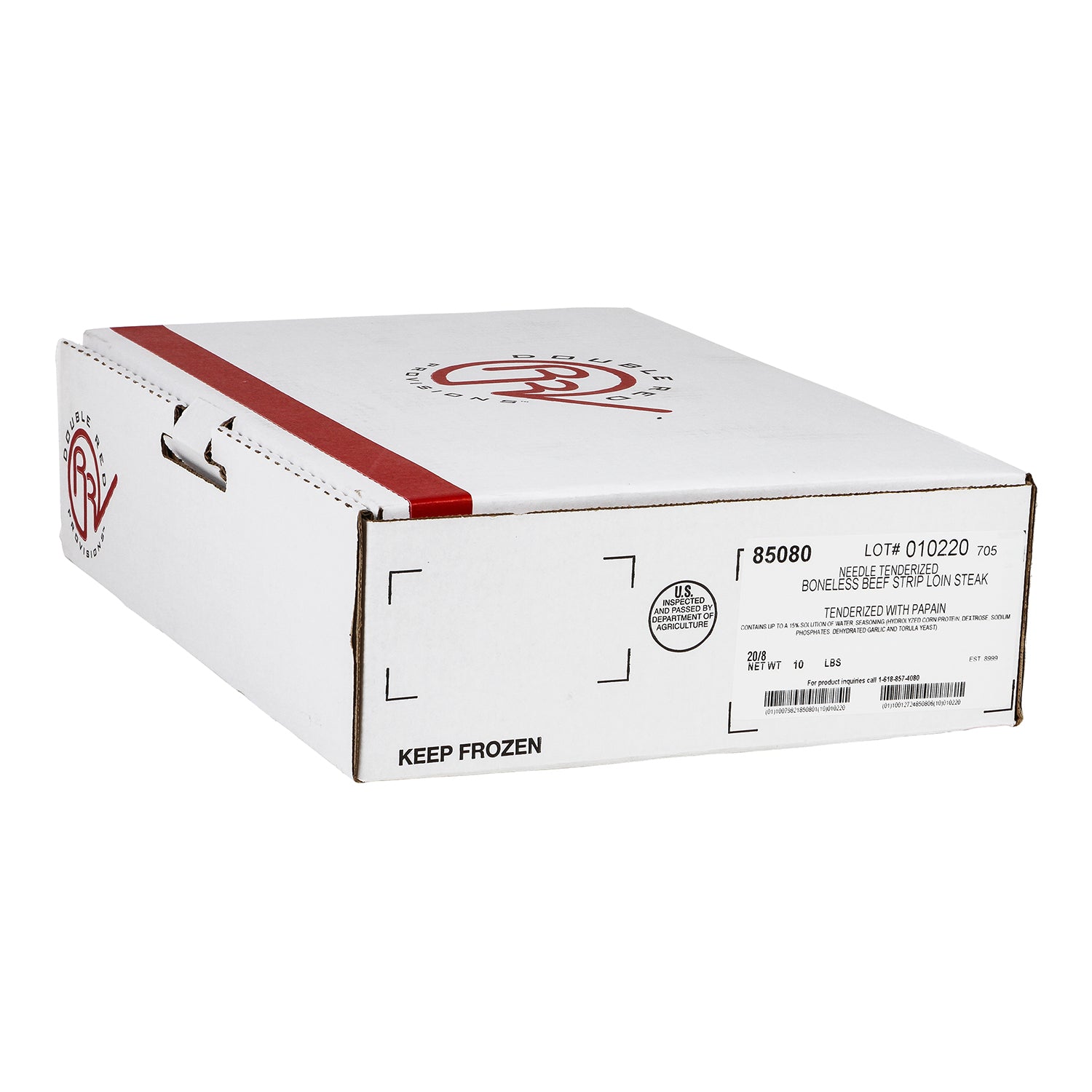 Beef New York Strip Steak Tenderized Extra Value 8 Ounce Size - 20 Per Case.