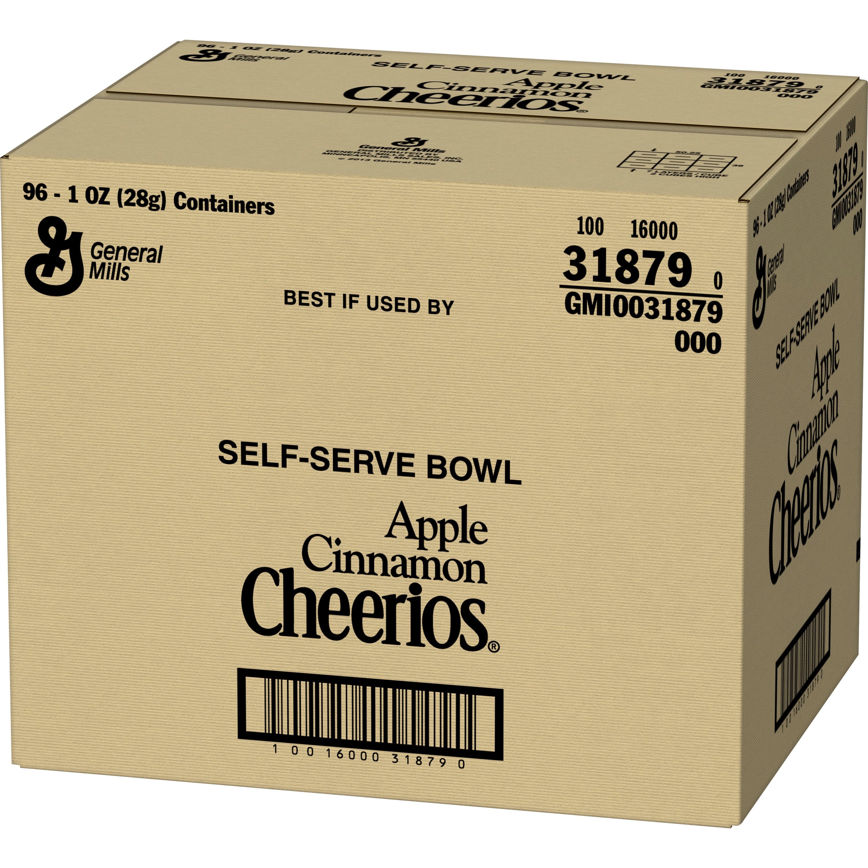 Cereal Bowl Pak Apple Cinnamon Cheerios 1 Ounce Size - 96 Per Case.