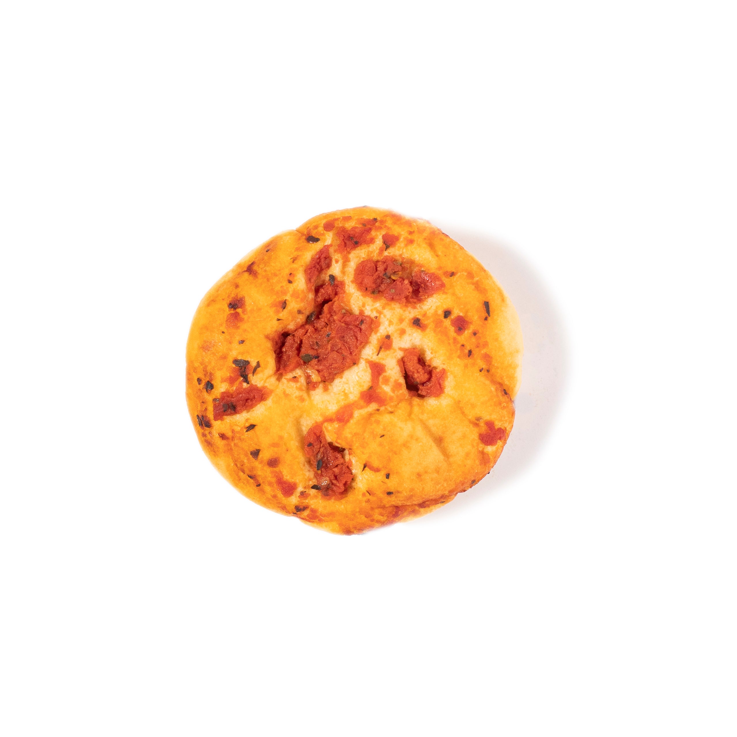 4" Tomato & Basil Focaccina Rolls 3 Ounce Size - 60 Per Case.