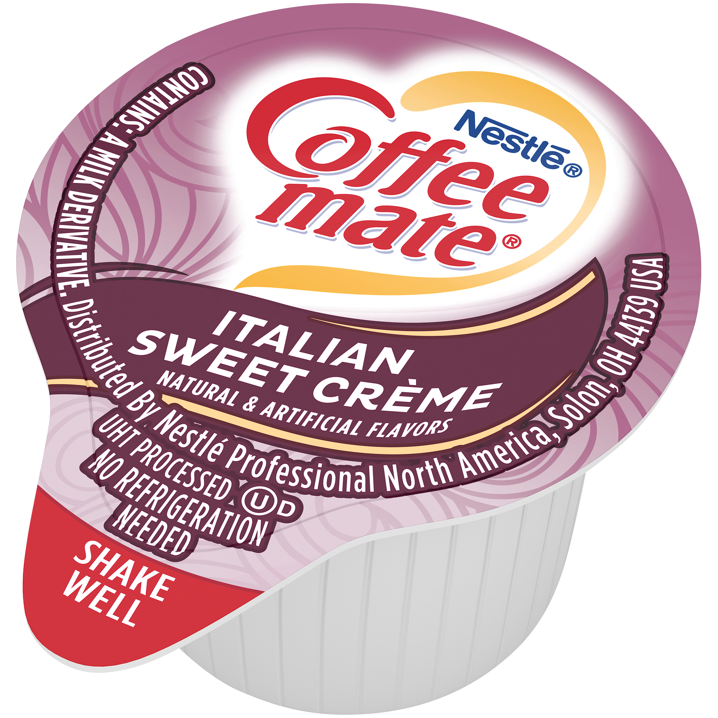 Nestle Coffee Mate Coffee Creamer Italian Sweet Creme Flavor Liquid Creamer Singles 18.7 Fluid Ounce - 4 Per Case.