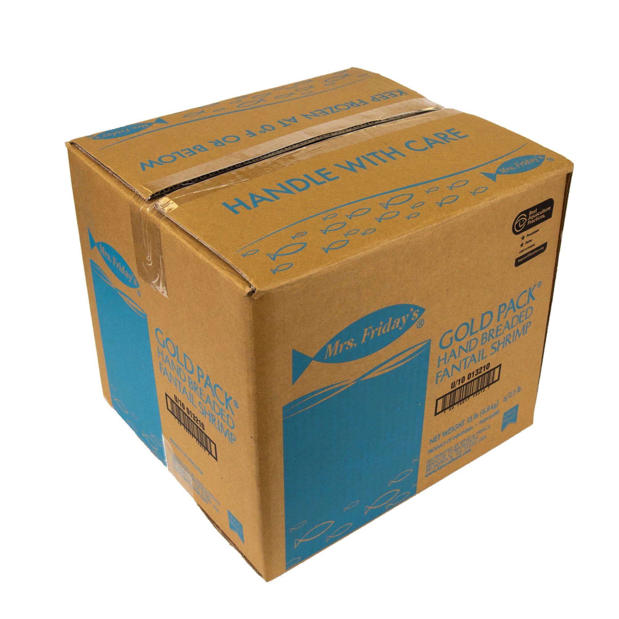 Mrsf Gold Fntl Shrimp U 2.5 Pound Each - 6 Per Case.