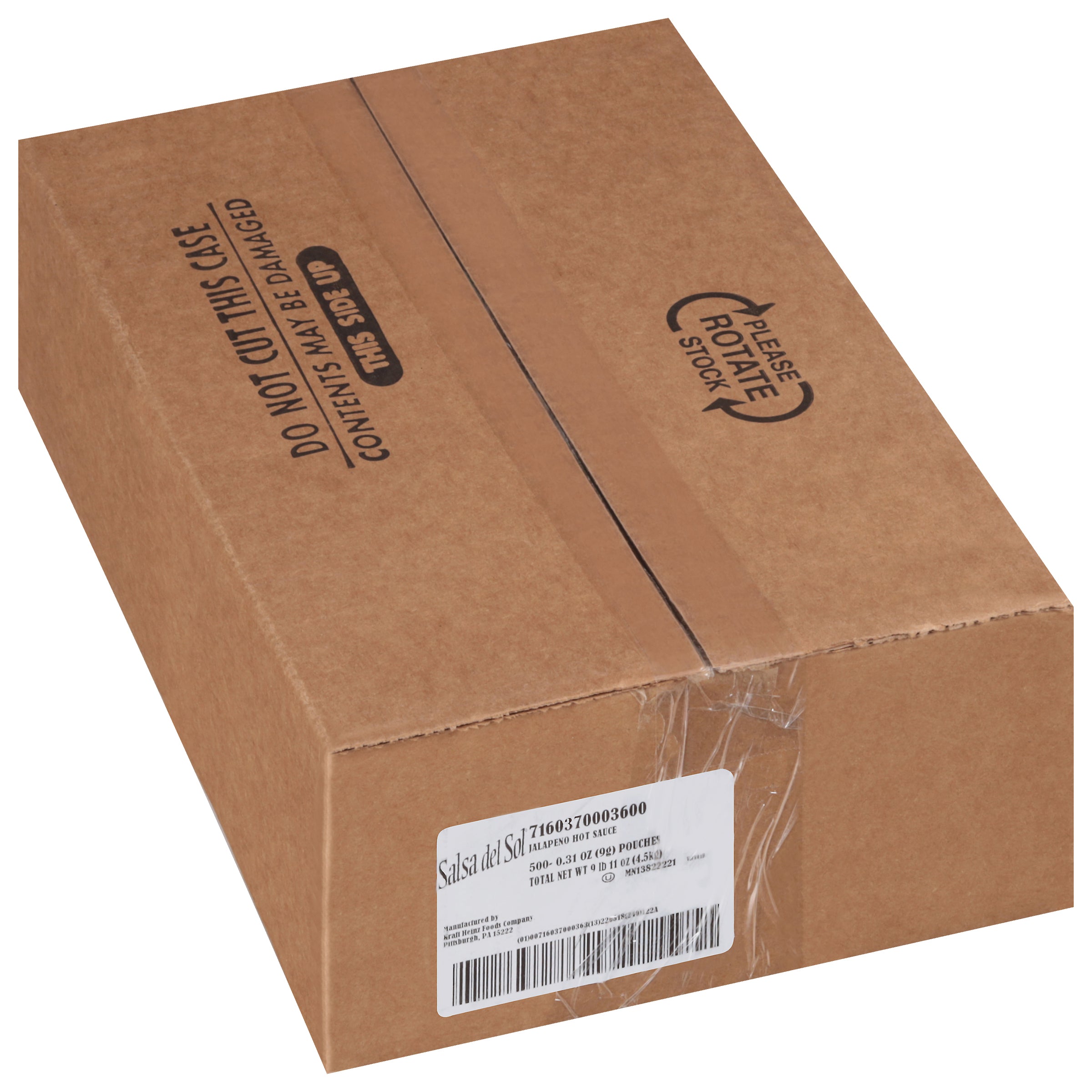 SALSA DEL SOL Single Serve Jalapeño Hot Sauce 9 Gram Packets(500)