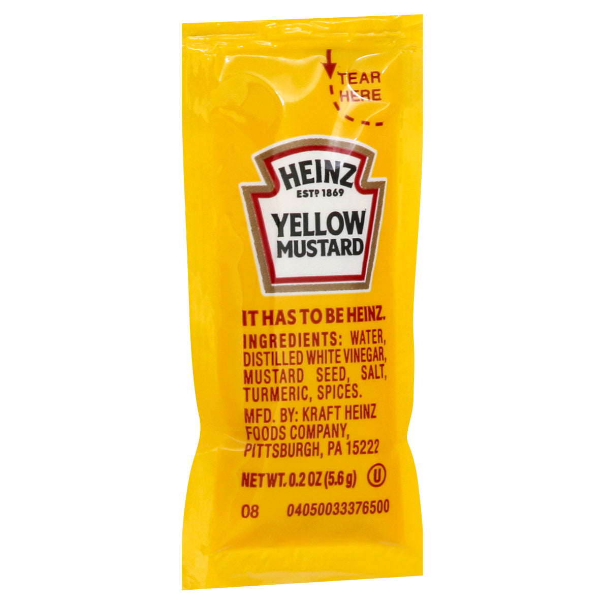 HEINZ Single Serve Mild Mustard 0.2 Ounce Packets(500)