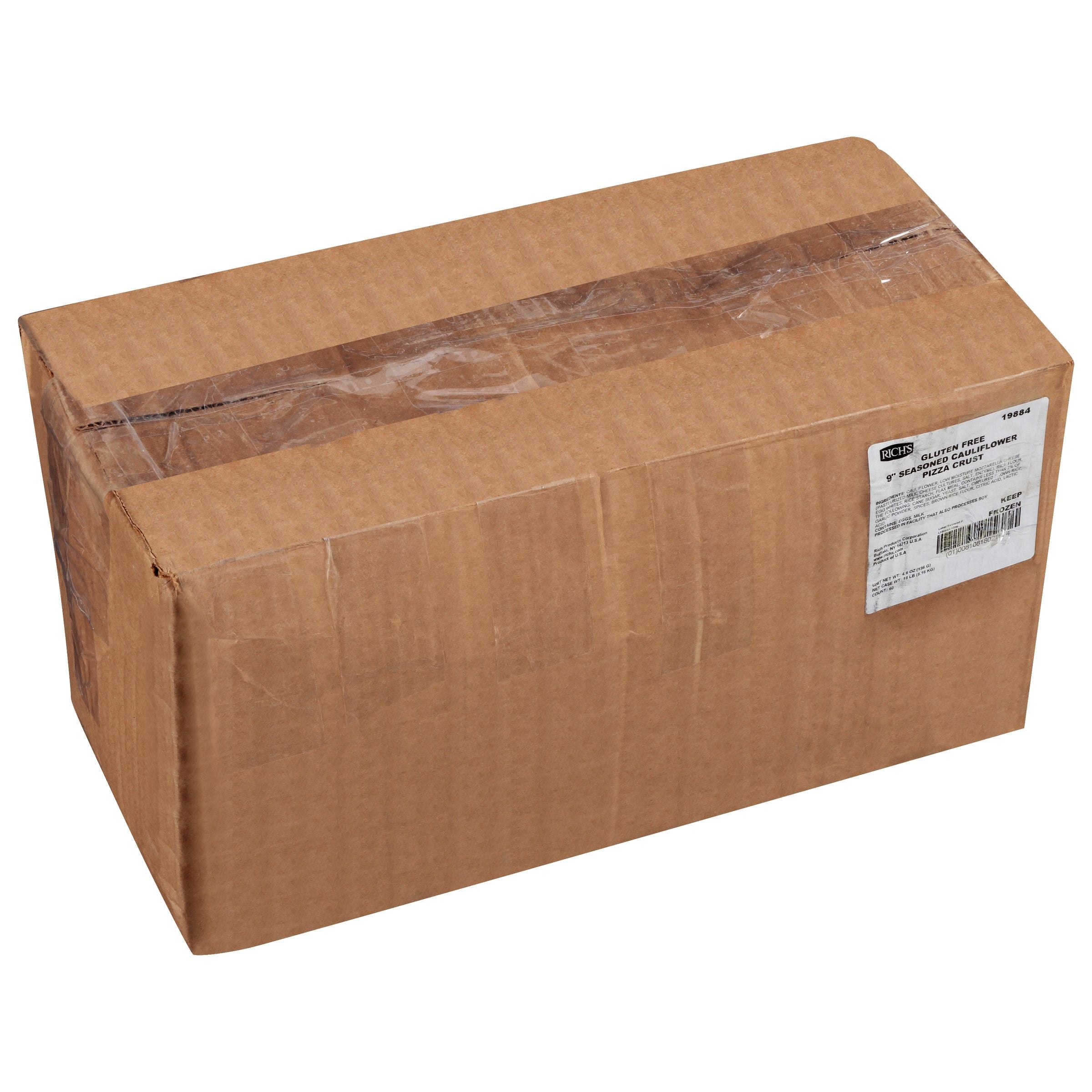 Gluten Free 9" Seasoned Cauliflower Pizza Crust 4.8 Ounce Size - 60 Per Case.