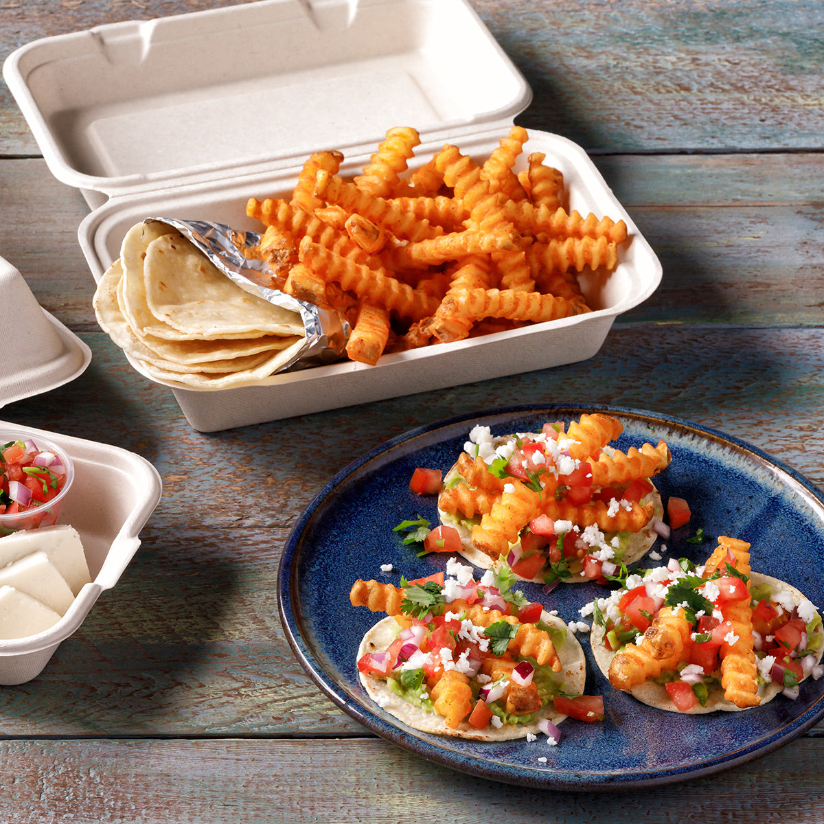 Simplot Seasonedcrisp Delivery 2" Savory Battered Deep V8 Crinkle Cut Fries Skin On 5 Pound Each - 6 Per Case.