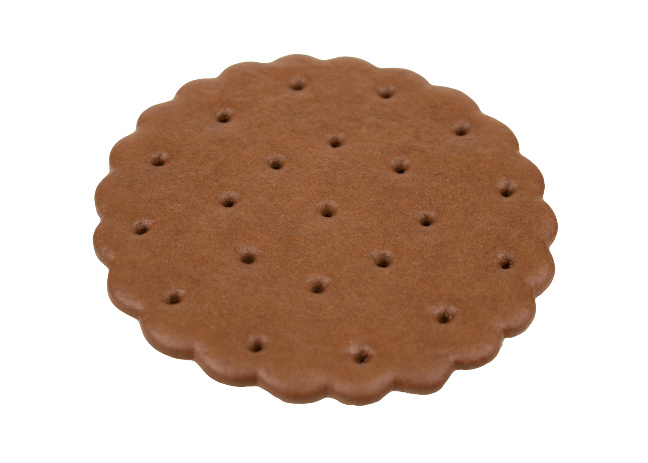 Chocolate Round Scalloped Wafer Pound 20.25 Pound Each - 1 Per Case.